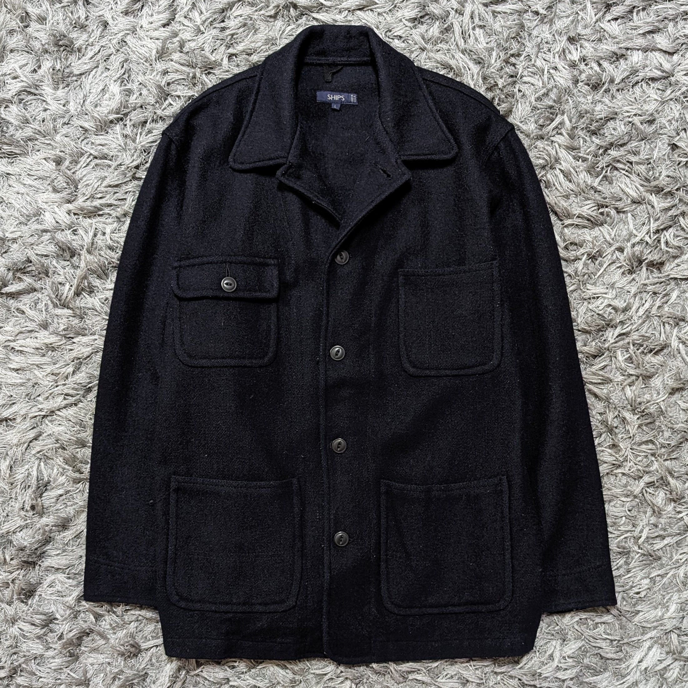 SHIPS Vintage Ships Made In USA Button Up Wool Light Jacket Size US L / EU 52-54 / 3 - 1 Thumbnail