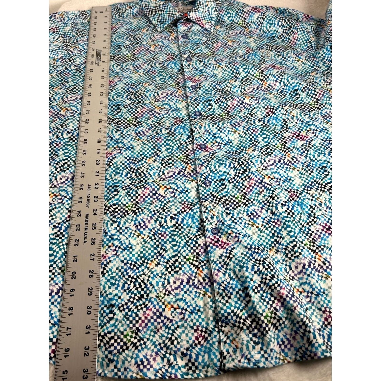 Robert Graham Robert Graham Kepner Short Sleeve Button Up Shirt 3XL Multicolor Check NWOT Mens Size US XXL / EU 58 / 5 - 8 Thumbnail