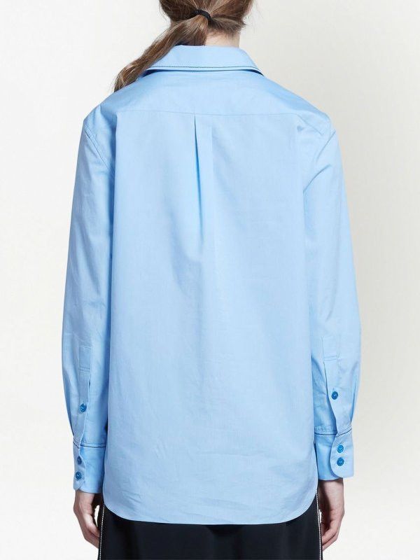 Marni o1y1125 Solid Color Shirt in Light Blue Size XS / US 0-2 / IT 36-38 - 3 Thumbnail
