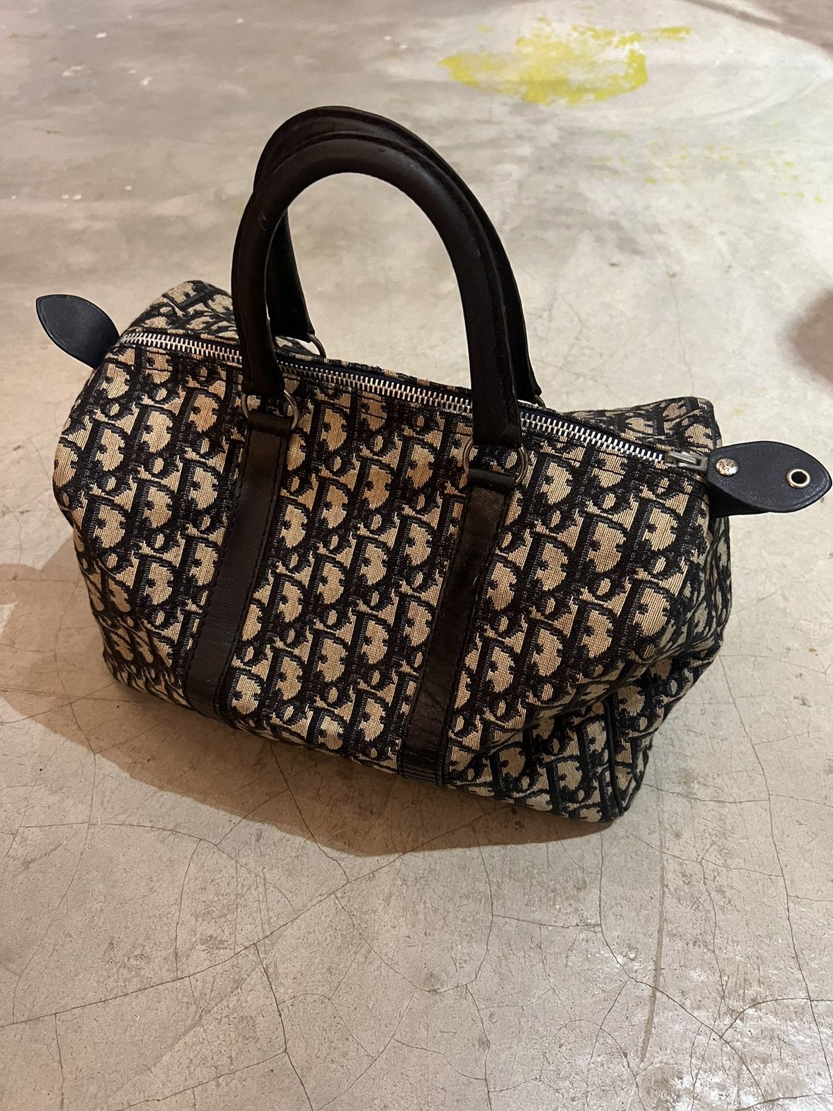 Dior × Vintage Vintage Pre-owned 1970s Oblique Boston Dior Trotter Bag Size ONE SIZE - 2 Thumbnail