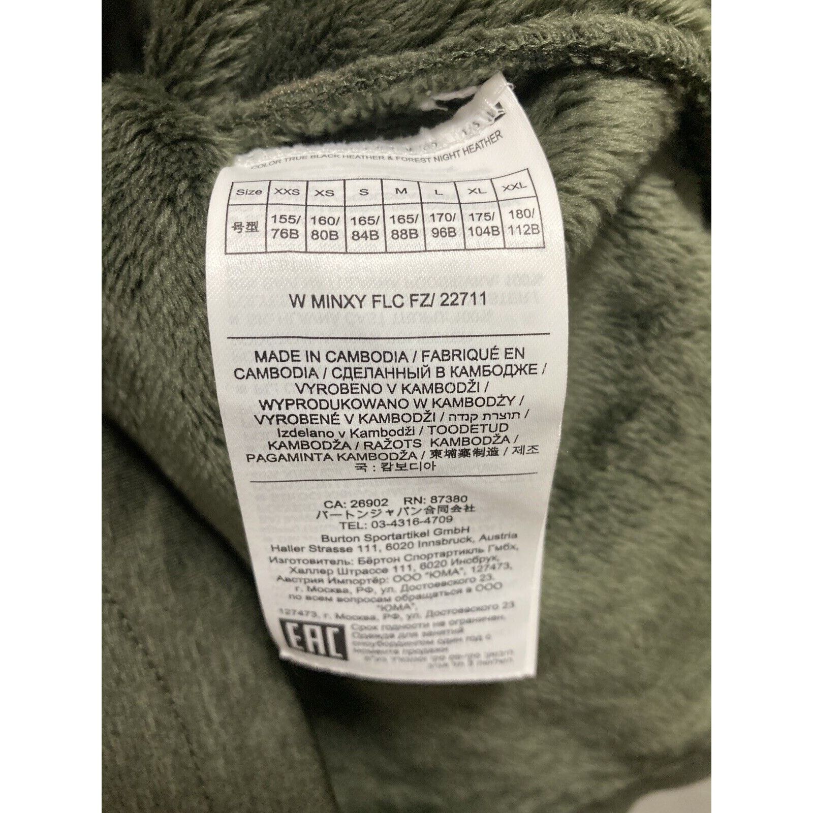 Burton Burton Women Minxy Fleece Jacket XXS Heater Green Hooded Size XXS / US 00 / IT 34 - 7 Thumbnail