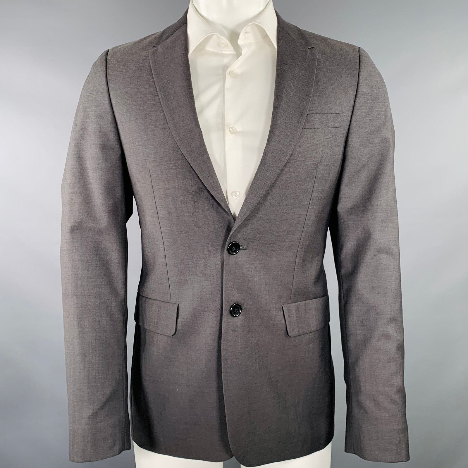 Paul Smith Size 38 Grey Wool Mohair Single Breasted Sport Coat Size 38R - 1 Thumbnail