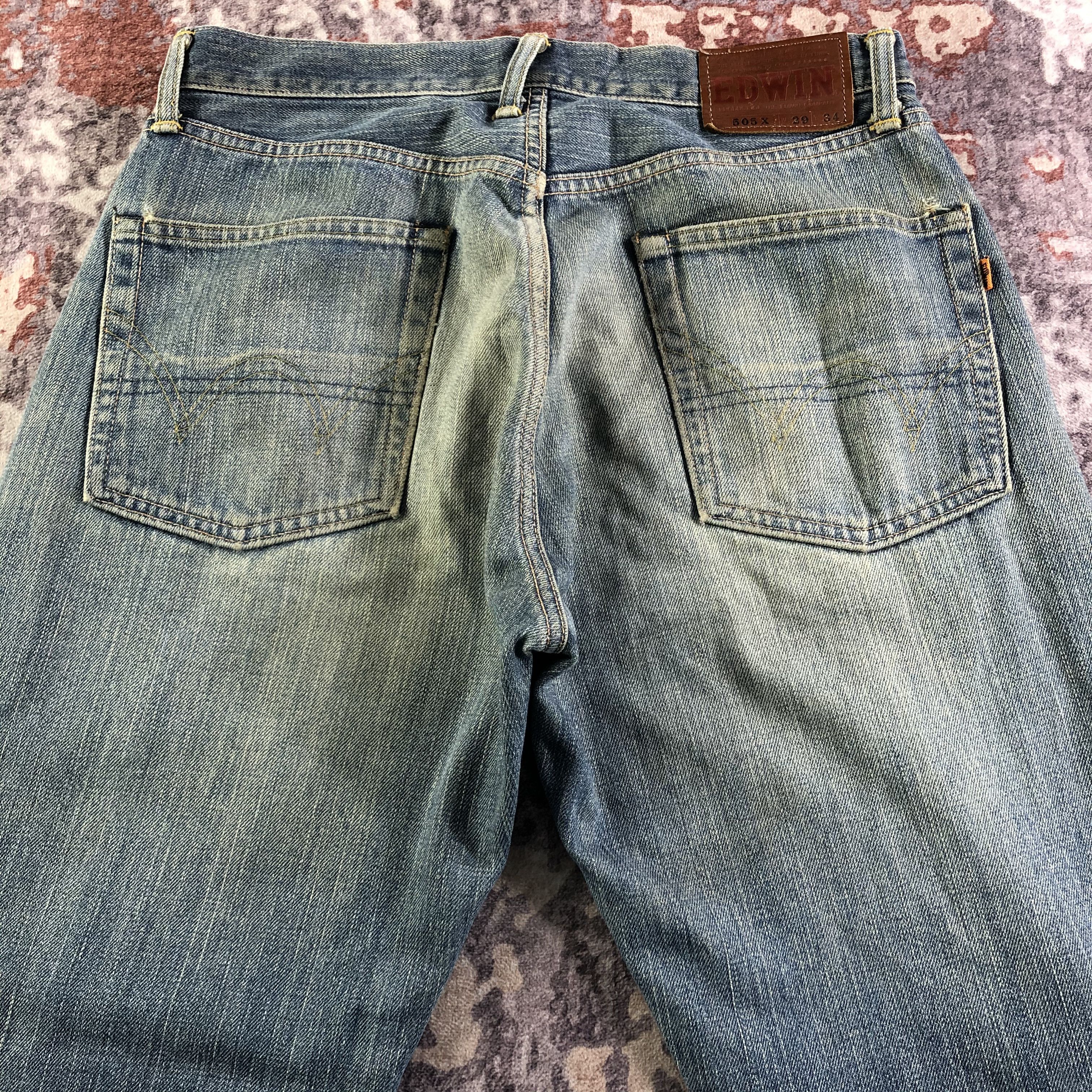 Edwin Vintage Blue Wash Edwin 505 Selvedge Jeans-JM3679 Size US 31 - 5 Thumbnail