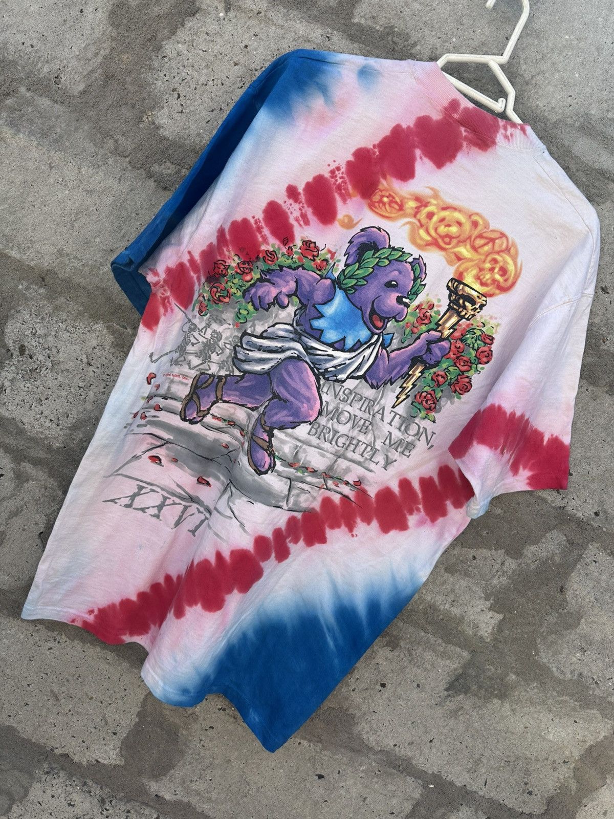 Grateful Dead × Liquid Blue × Vintage Grateful Dead 1996 GDM “Deadcathlon” Olympics Tie-Dye Tee Size US XL / EU 56 / 4 - 15 Thumbnail