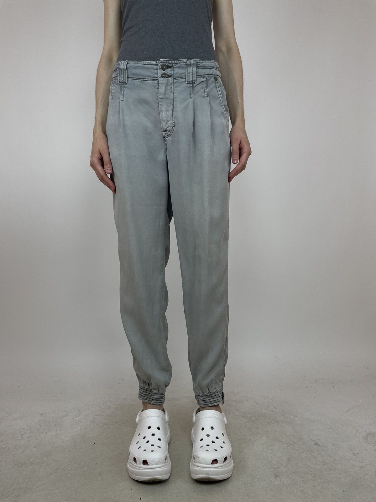 7 For All Mankind For All Mankind Joggers Pants Lyocell Washed Grey size 32 Size 28" / US 6 / IT 42 - 4 Thumbnail