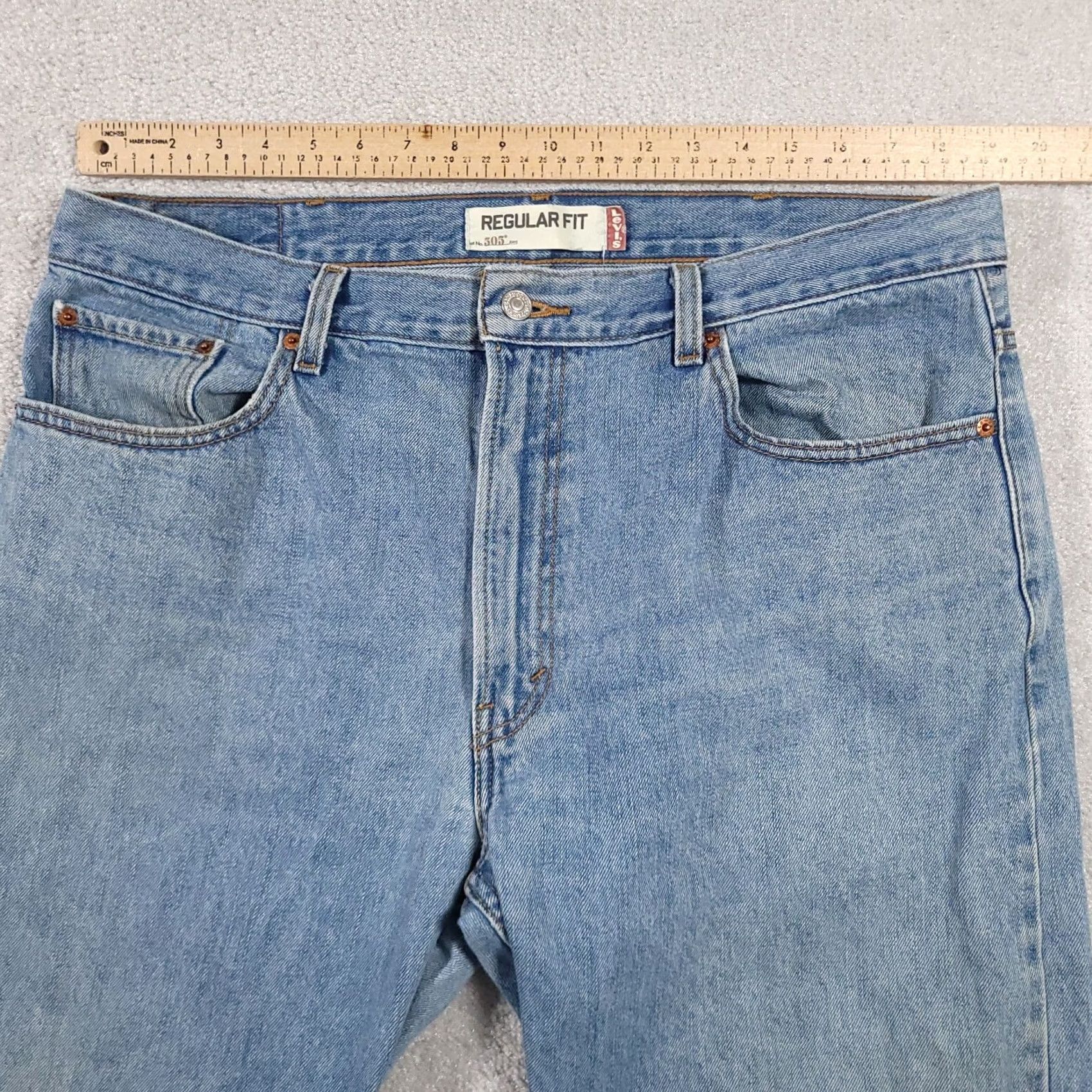 Levi's VINTAGE Levi's 505 Jeans Straight Men's 38x34 Grunge Blue Blue Jeans Regular Fit 5-Pocket Denim Belt Loops Zipper Button Straight Leg Casual Mens Size US 38 / EU 54 - 7 Thumbnail