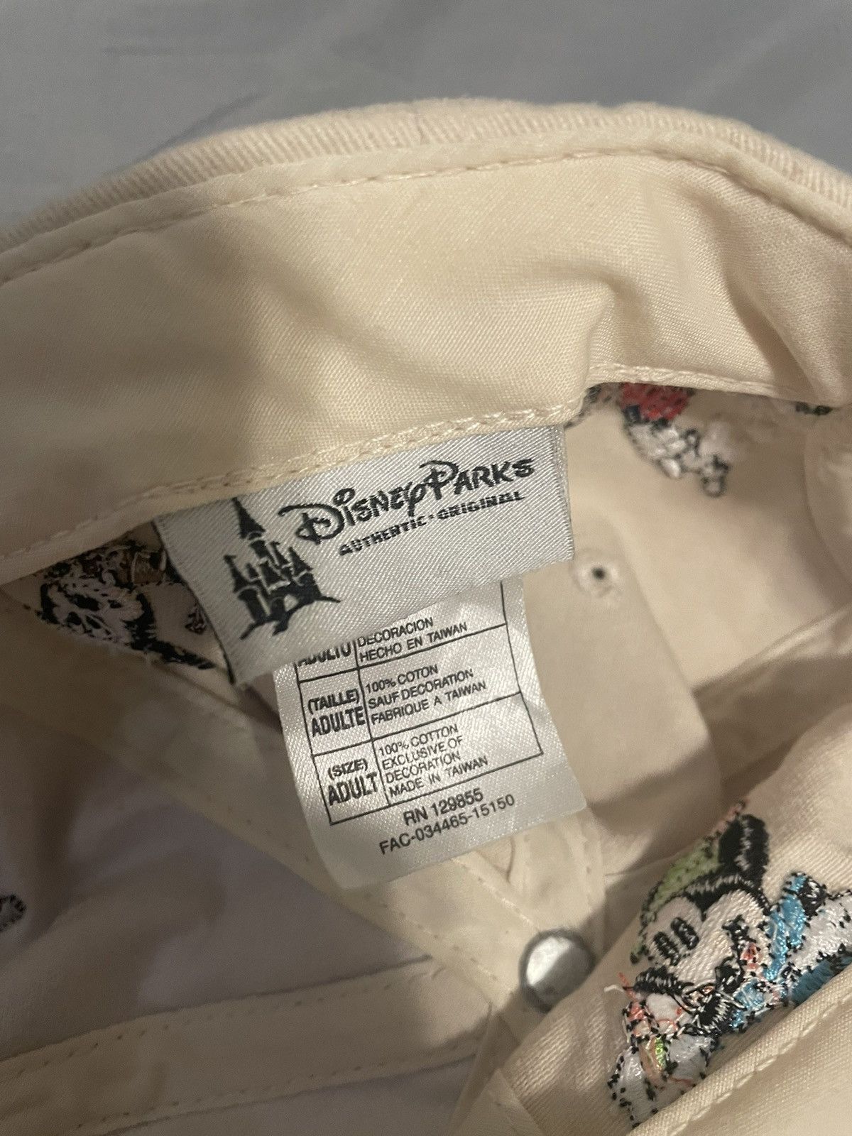 Disney 6 panel Mickey Eras Hat Size ONE SIZE - 9 Thumbnail