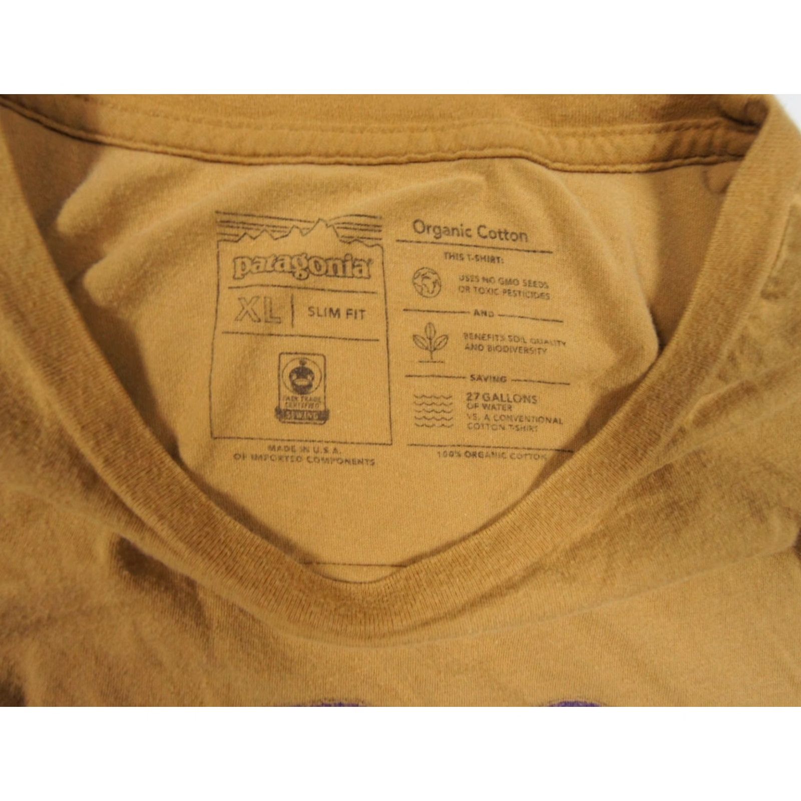 Patagonia Patagonia Shirt Mens XL Tan Short Sleeve Crewneck Slim Fit FLAWS*** Beige Cotton Logo Graphic Print All Seasons Outdoor Vintage No Size US XL / EU 56 / 4 - 6 Thumbnail
