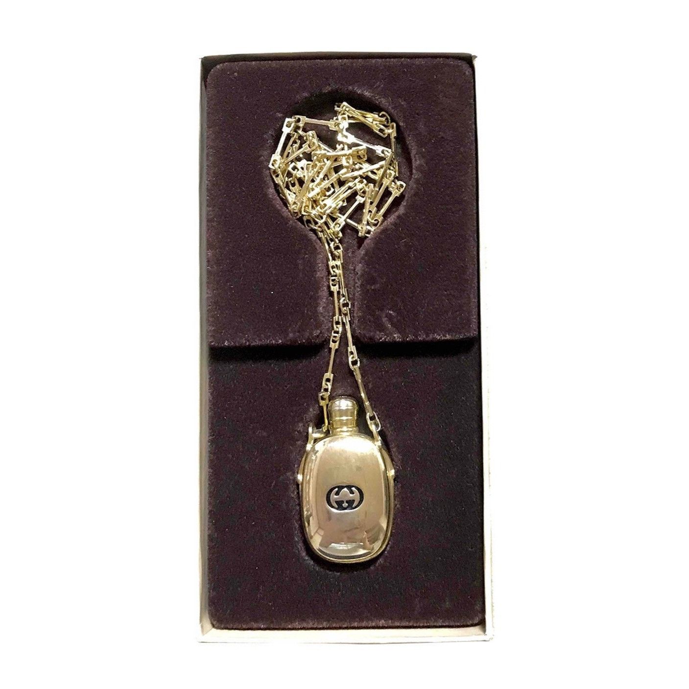 Gucci Vintage Gucci golden perfume bottle necklace with logo mark Size ONE SIZE - 2 Thumbnail