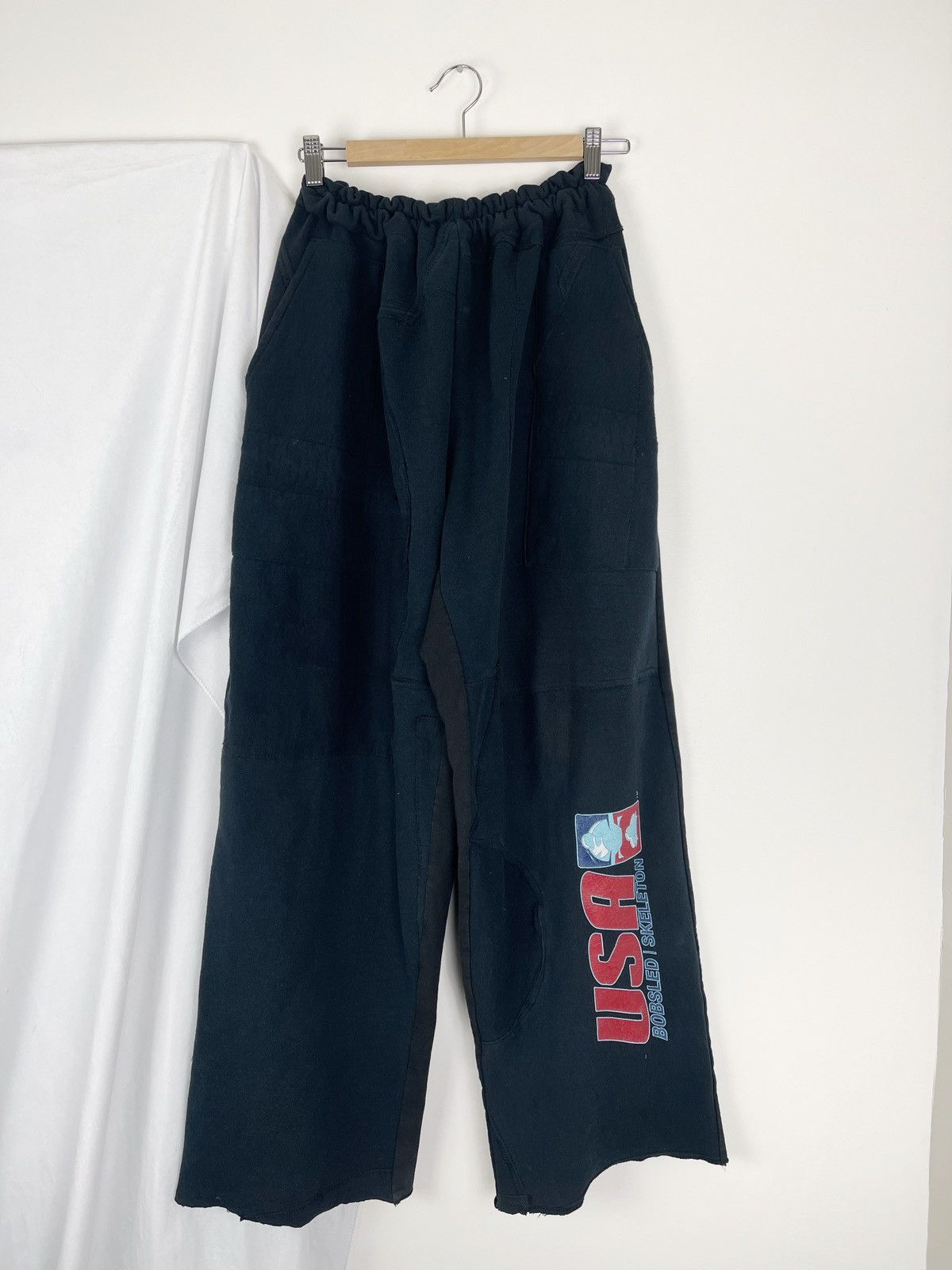 Chorley Upcycled hoodie patchwork baggy sweatpants wide leg Size US 34 / EU 50 - 2 Thumbnail