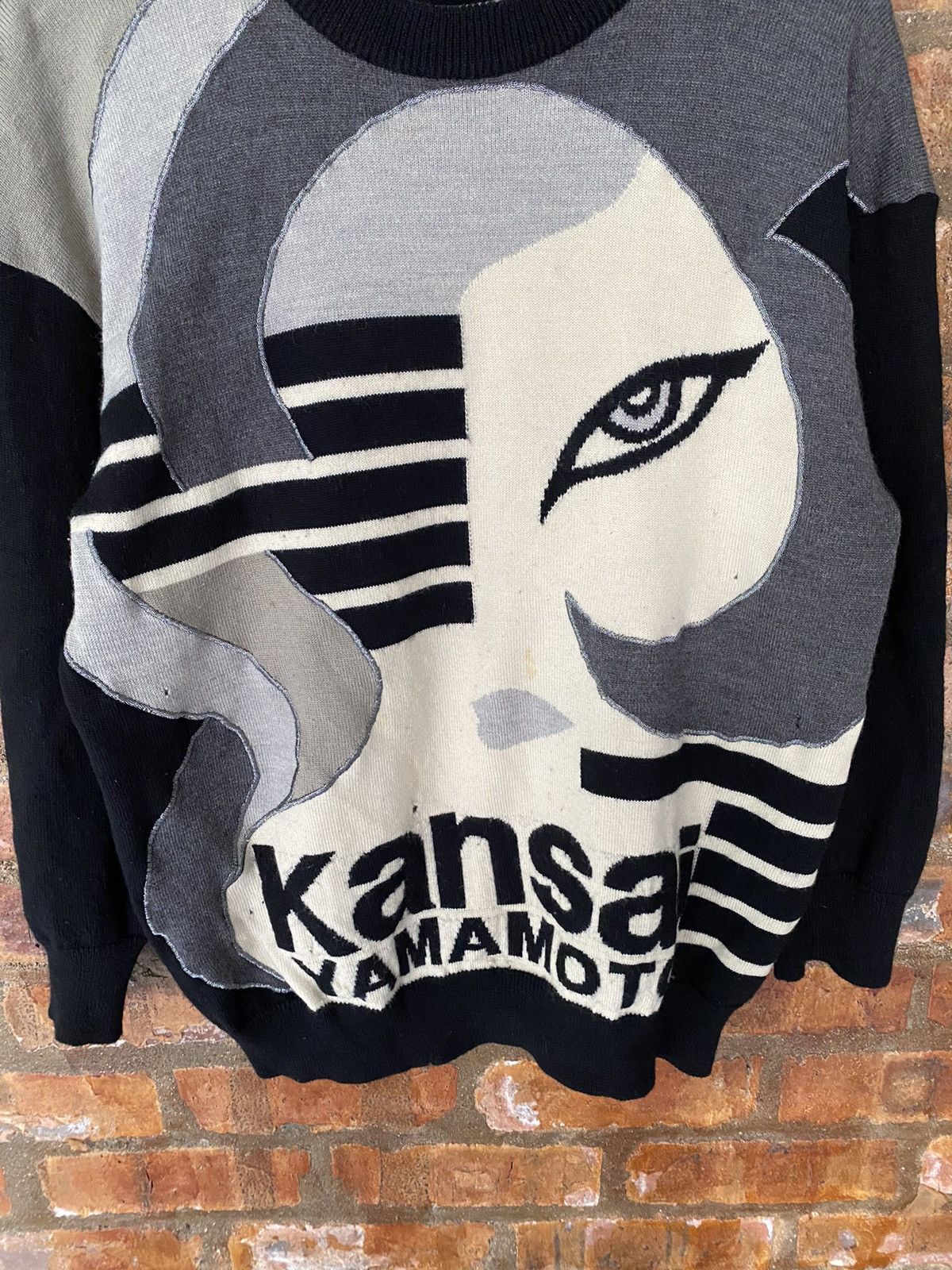 Kansai Yamamoto 1990s iconic Kansai Yamamoto David bowie eye knit Size US L / EU 52-54 / 3 - 4 Thumbnail