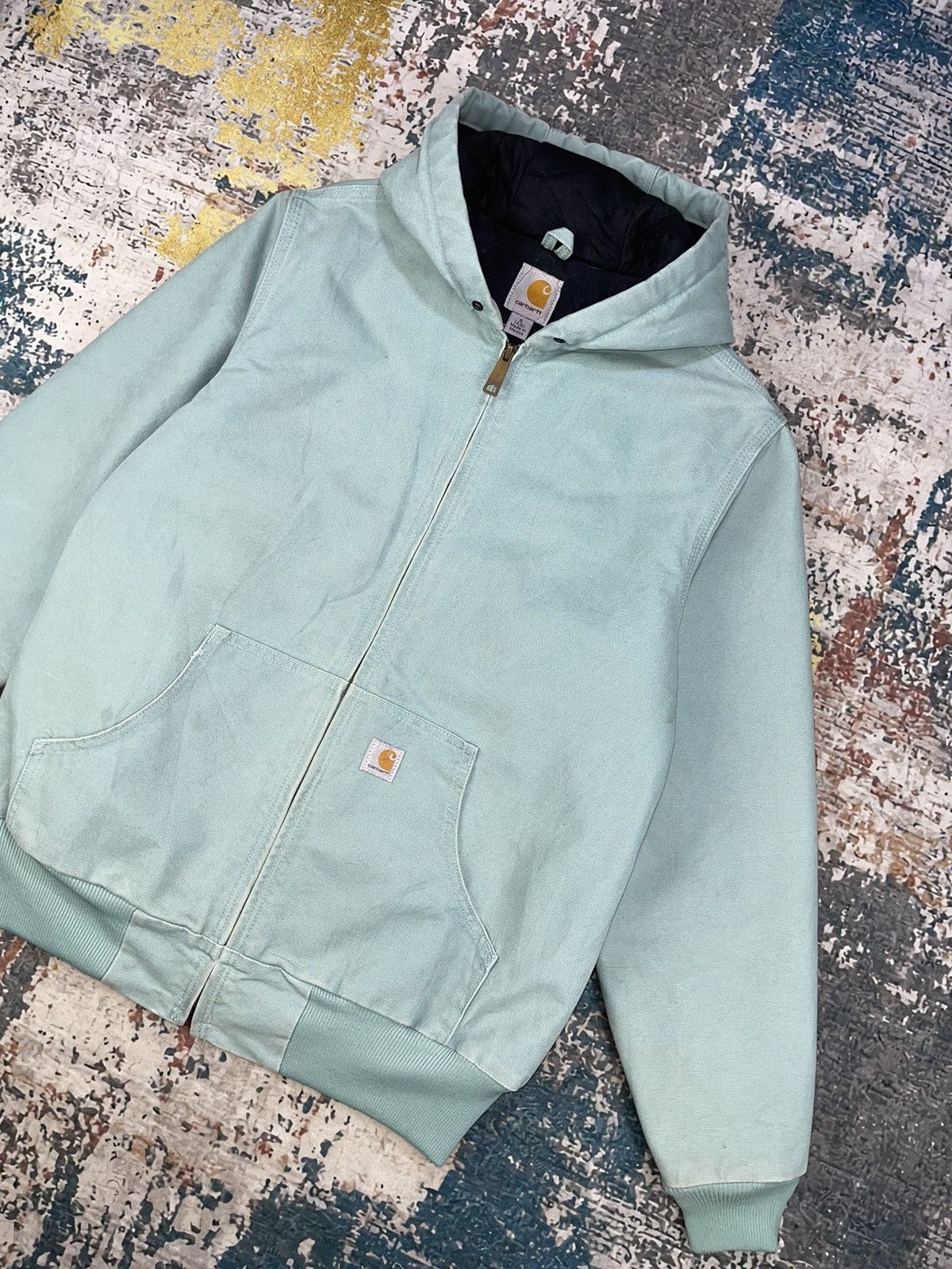 Carhartt Vintage Carhartt WIP Canvas Pine Green Hoodie Size US S / EU 44-46 / 1 - 3 Thumbnail