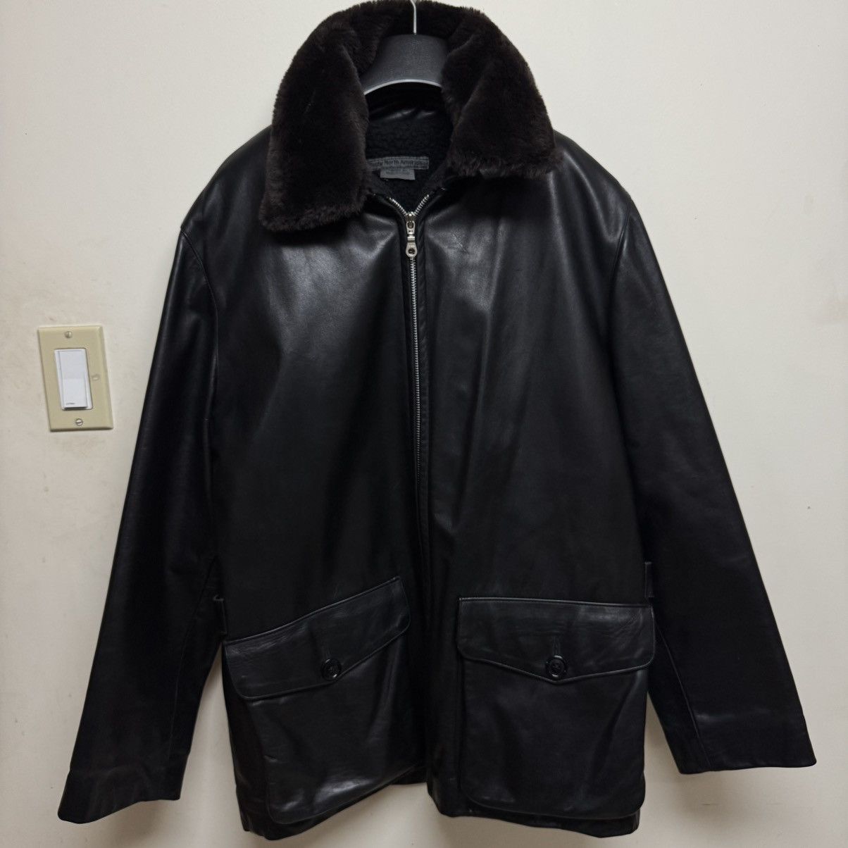 M0851 m0851 Vintage Rugby North America Leather Avaitor Jacket Size US S / EU 44-46 / 1 - 1 Thumbnail