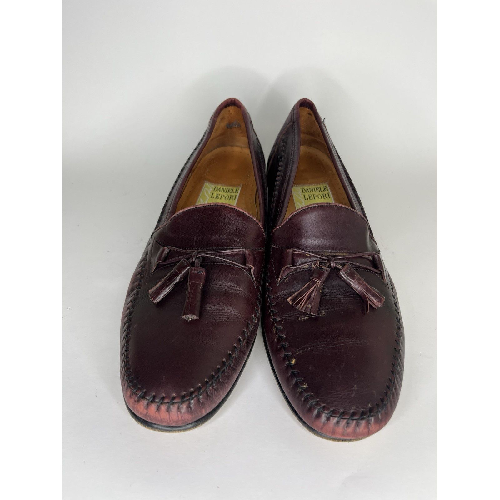 Daniele Fiesoli Daniele Lepori Burgundy Leather Tassel Loafers Dress Shoes M Size US 11 / EU 44 - 13 Thumbnail
