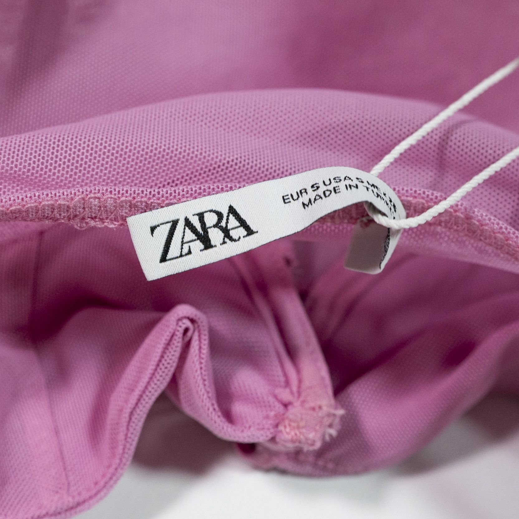 Zara Zara Sheer Tulle Mesh Ruched Corset Size S / US 4 / IT 40 - 2 Thumbnail