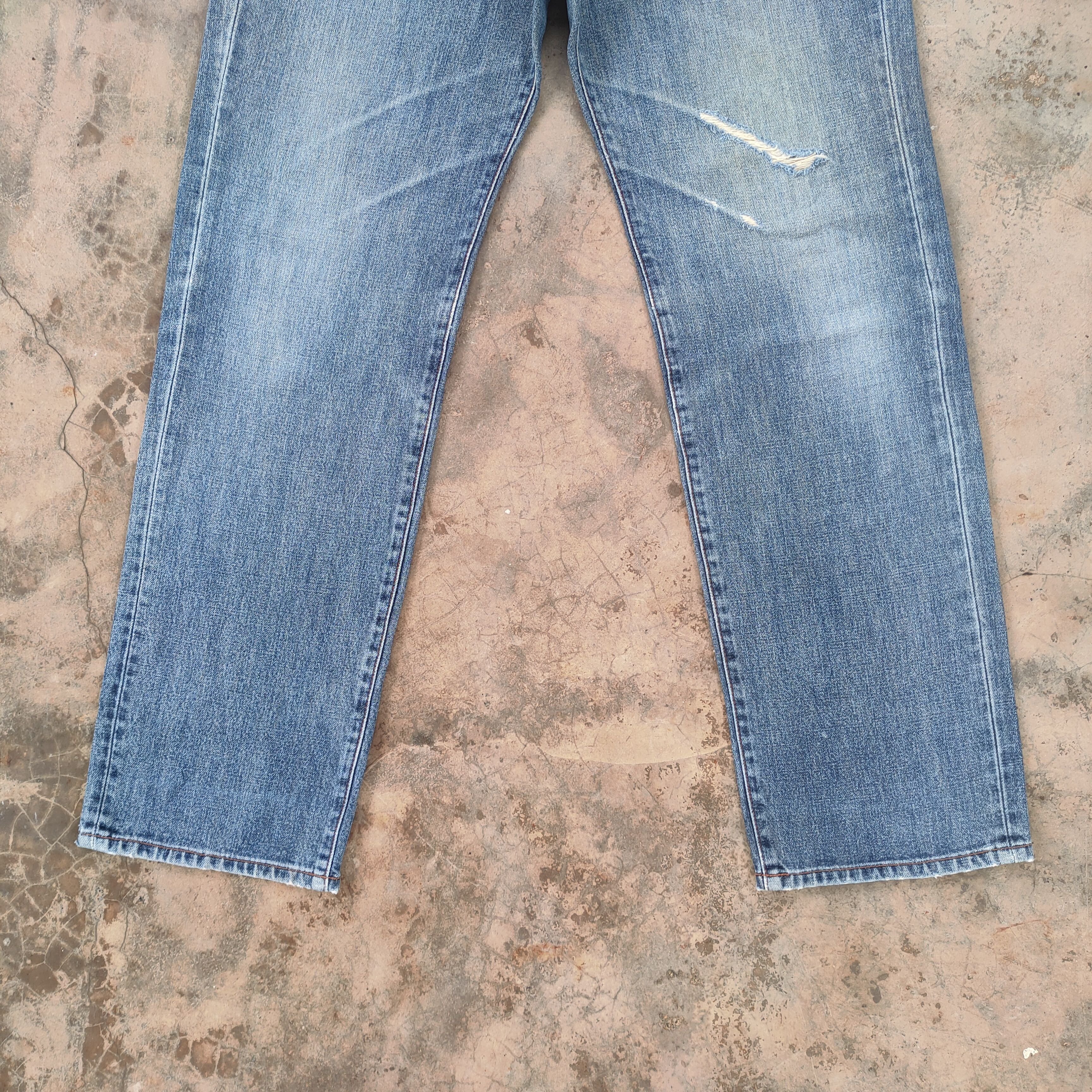 Wrangler VINTAGE WRANGLER FADED RIPPED JEANS DENIM PANTS Size US 32 / EU 48 - 4 Thumbnail