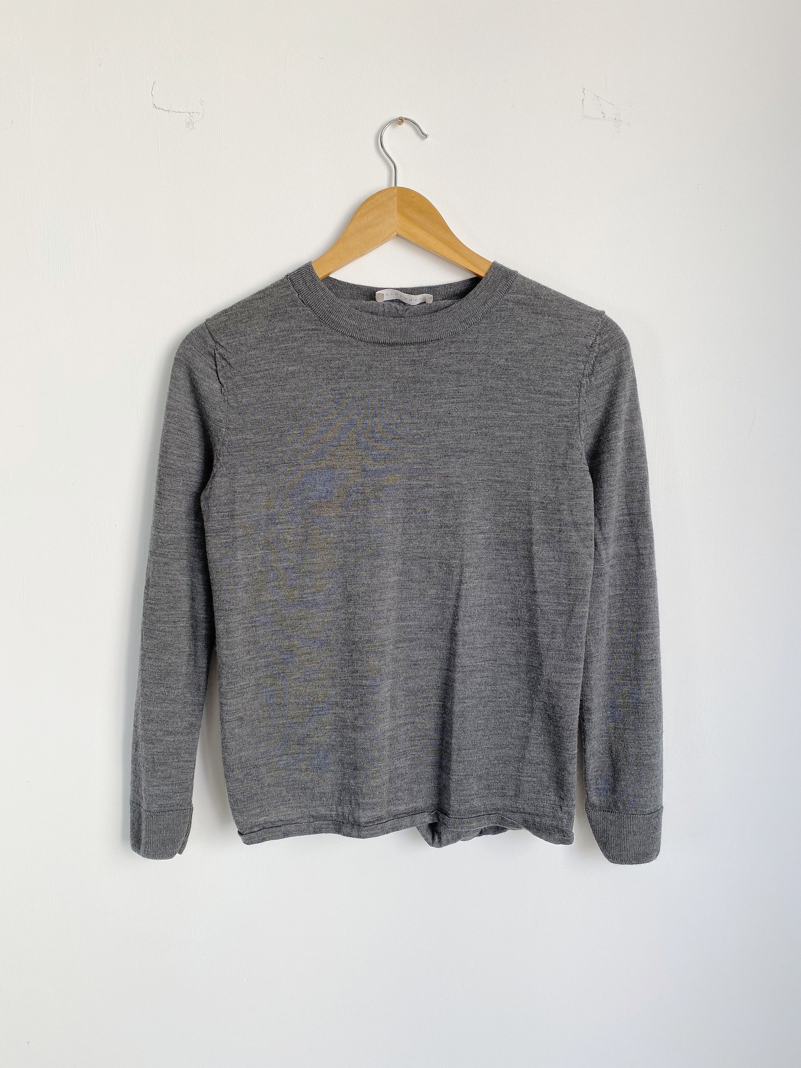 Designer Stefanel Sweater Jumper Grey Soft Wool for Ladies / Women's Size S / US 4 / IT 40 - 6 Thumbnail