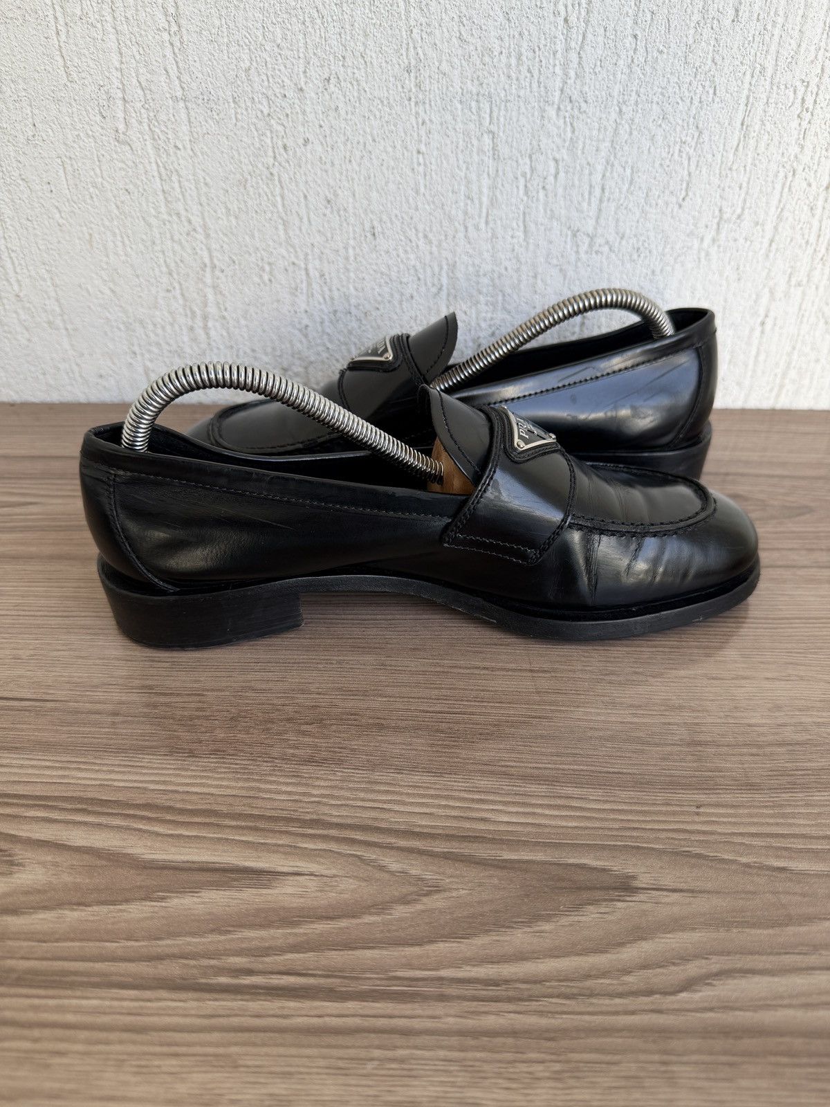 Prada ❤️🔥 brushed leather loafers Size US 9 / IT 39 - 12 Thumbnail