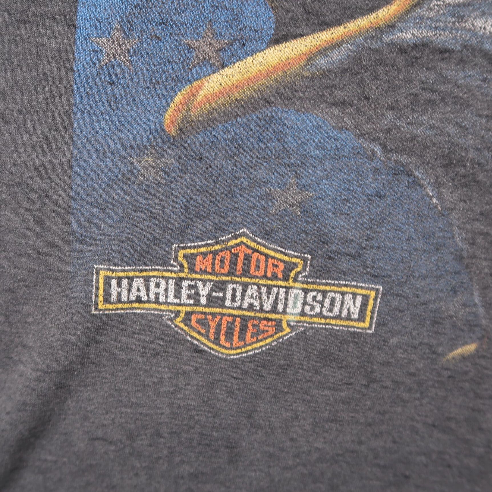 Harley Davidson Vintage Harley-Davidson T-Shirt Men Large Black 80s 90s Eagle Logo Graphic Print All Seasons Size US L / EU 52-54 / 3 - 4 Thumbnail