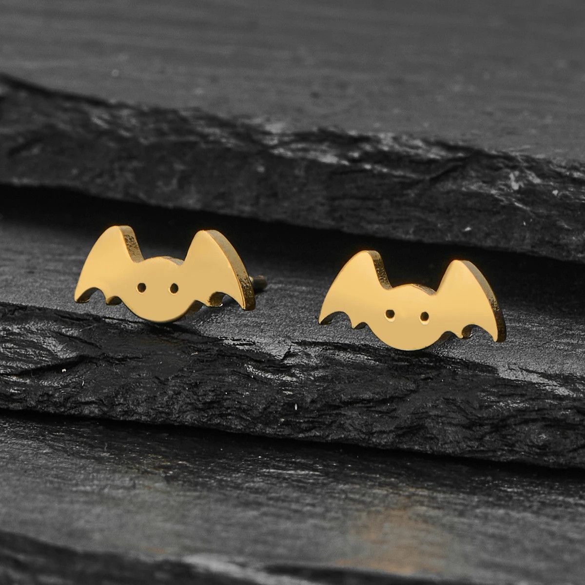 Jewelry Mini Bat Stud Earrings Charm Earring Gift Size ONE SIZE - 3 Thumbnail