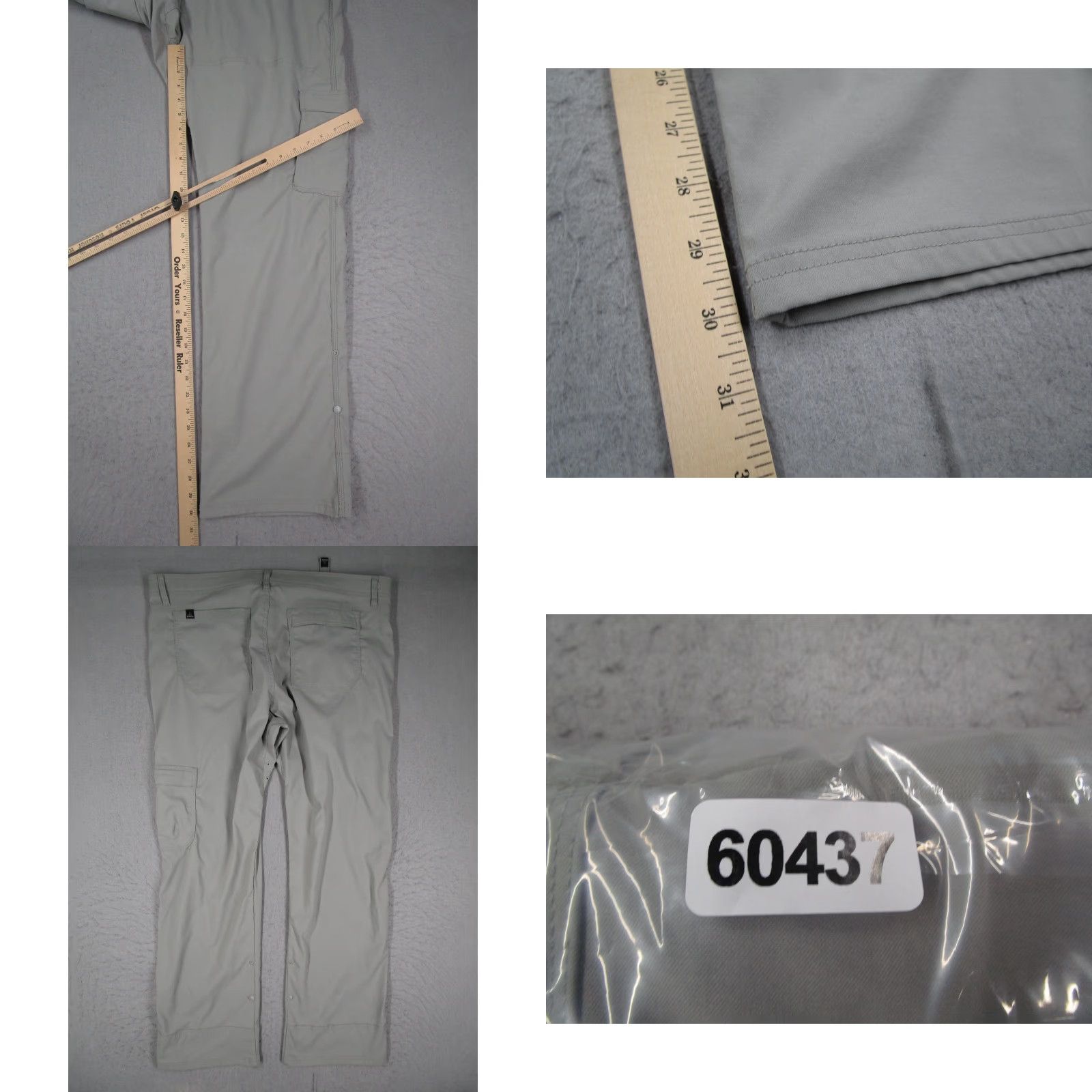 Prana prAna Pants Mens 40x31 Gray Zion Stretch Hiking Cargo Nylon Travel M4ST32116 Size US 40 / EU 56 - 8 Thumbnail