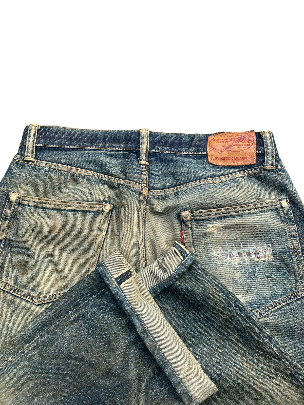 Japanese Brand × Vintage Vintage Gleem Selvedge Distresed Denim Size US 34 / EU 50 - 13 Thumbnail