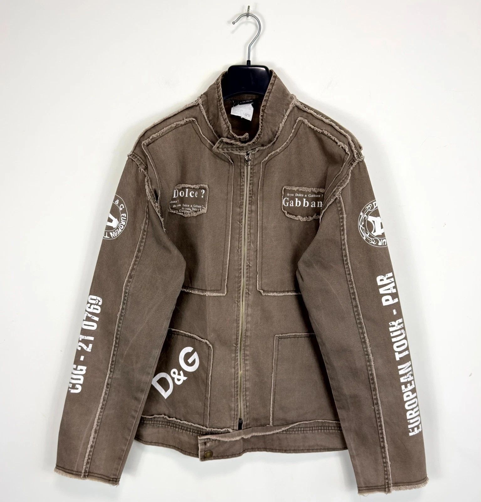Vintage Dolce&Gabbana European Tour Patchwork Logo Jacket