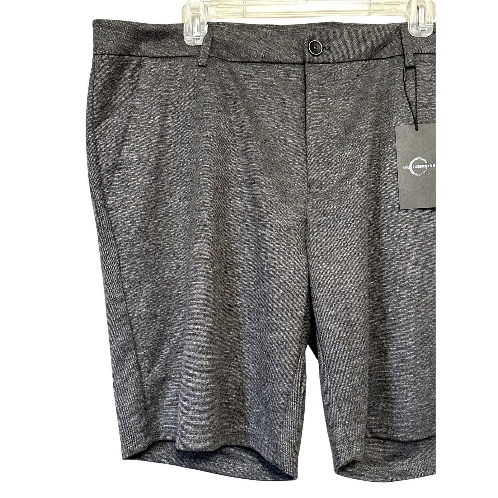 Other Westzeroone Shorts Knit Fabric Flat Front Gray Men's 40 NWT Size US 40 / EU 56 - 2 Thumbnail