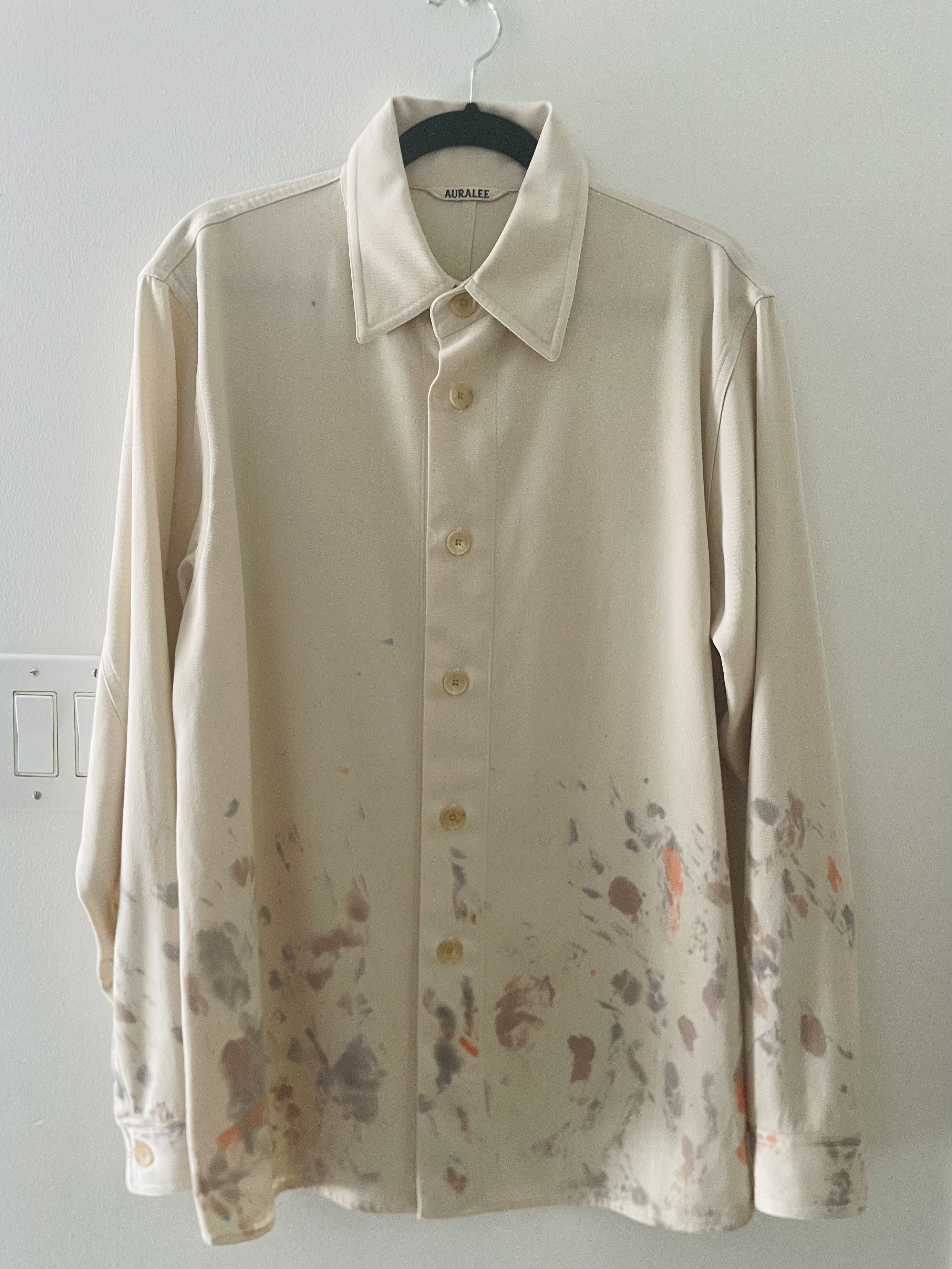 Auralee Wool Over Shirt Black | Grailed