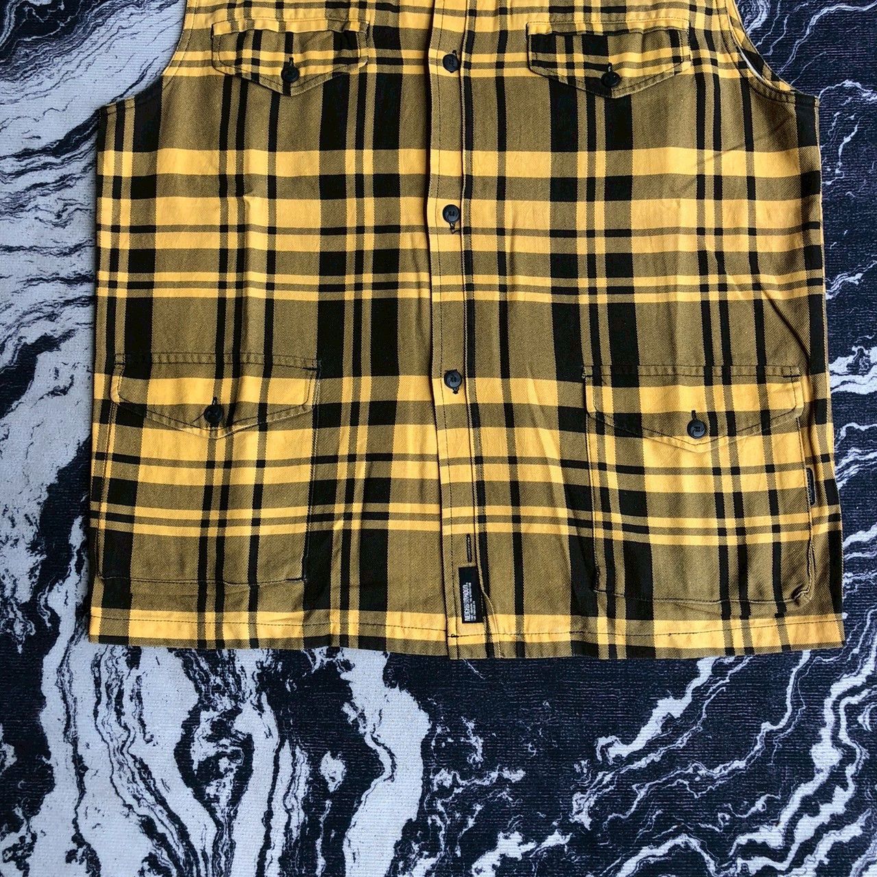 Neighborhood Neighborhood Yellow Plaid Utility Vest Size US M / EU 48-50 / 2 - 4 Thumbnail