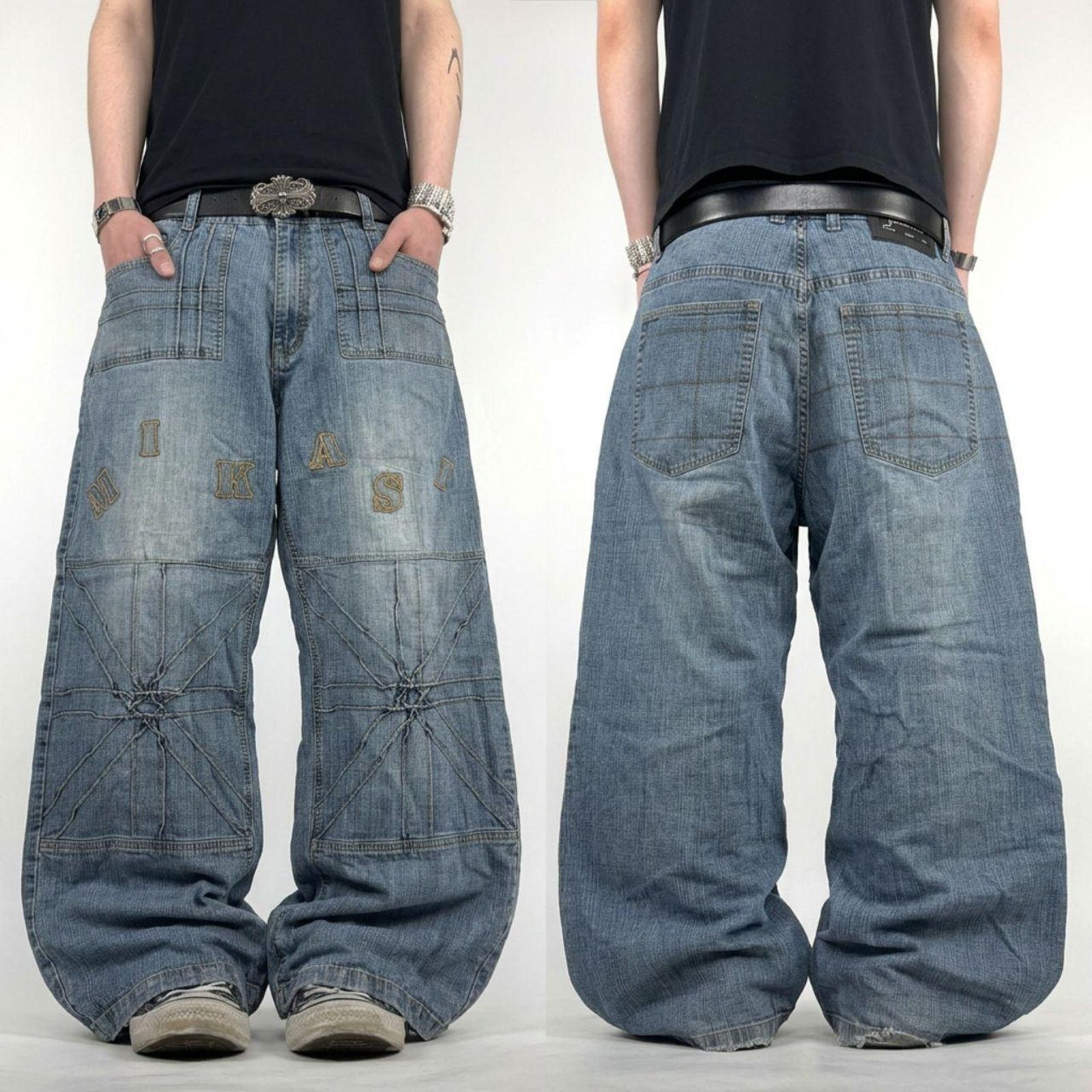 Vintage y2k archive cyber grunge baggy wide leg rare jeans