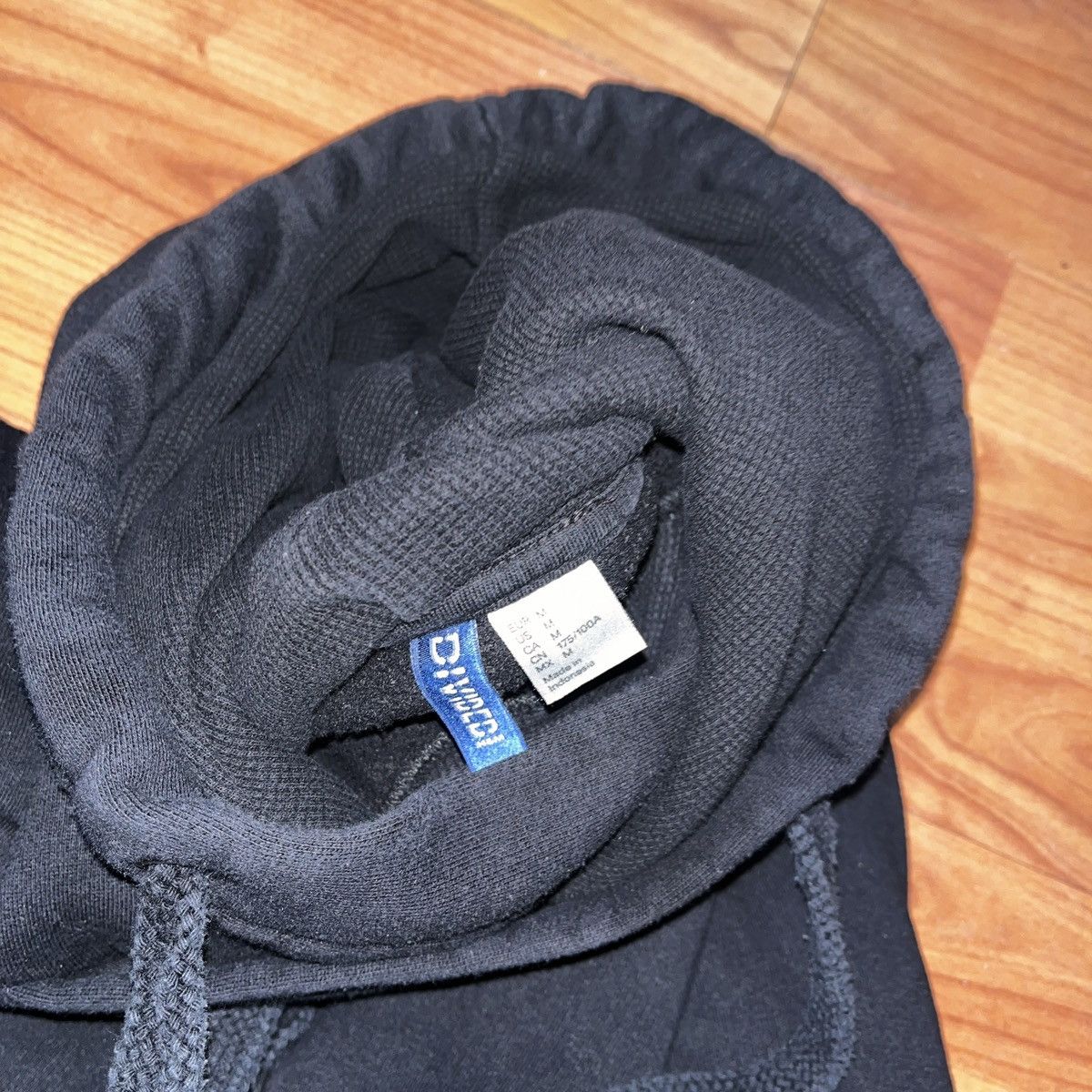 Other Vintage Black Thermal Layered H&M Hoodie M Size US M / EU 48-50 / 2 - 3 Thumbnail