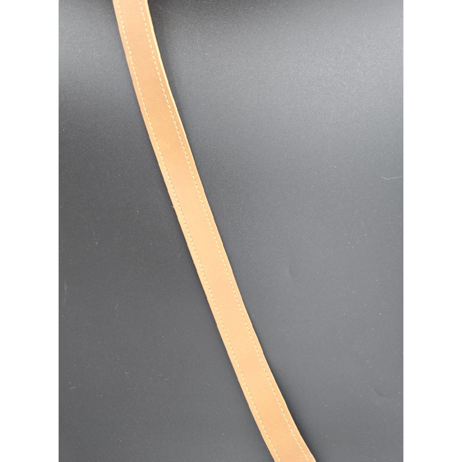Vintage VINTAGE CHIC Leather Designer Waist Belt 38" Tan Brown Brass 90s Petite Boho Vintage Belt Womens Size ONE SIZE - 4 Thumbnail