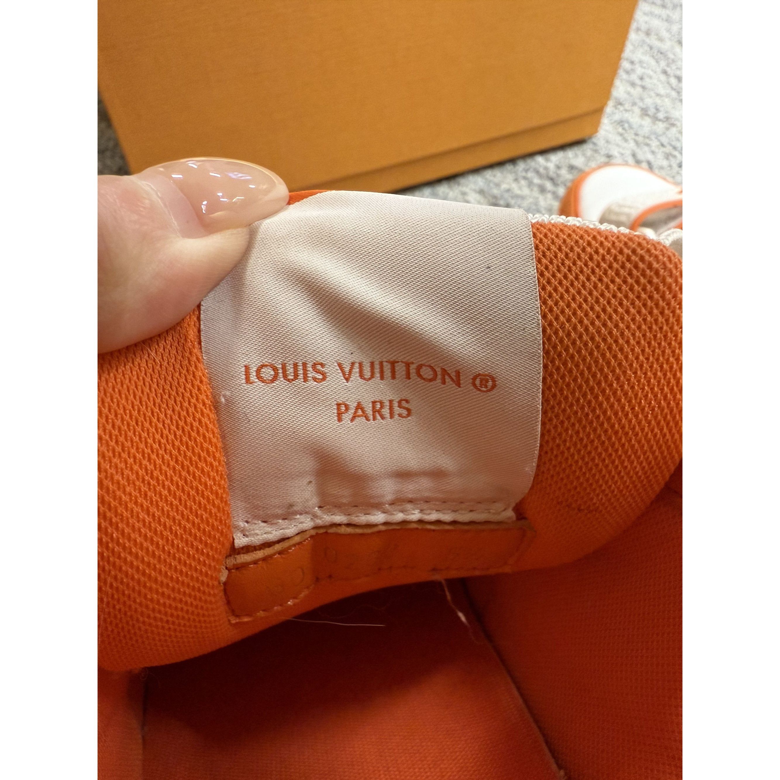 Louis Vuitton Louis Vuitton Orange & White Sneakers Size 5.5 With Box Size US 5.5 / IT 35.5 - 5 Thumbnail