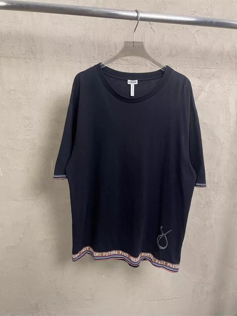 Loewe LOEWE Black short sleeve T-shirt with large Logo of oil la Size L / US 10 / IT 46 - 6 Thumbnail