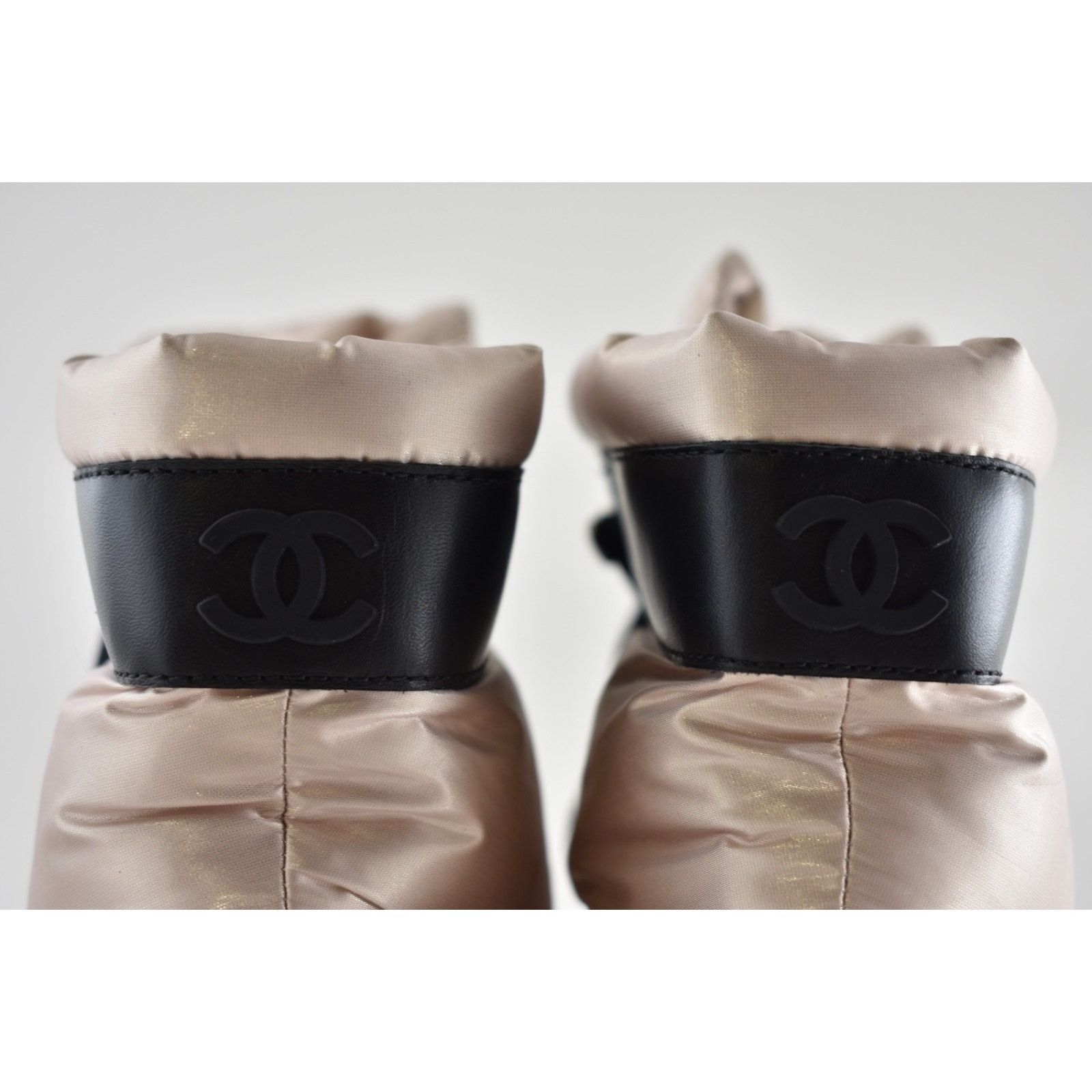Chanel Chanel Coco Neige Pink Black CC Logo Combat Boots 37 Size US 7 / IT 37 - 14 Thumbnail