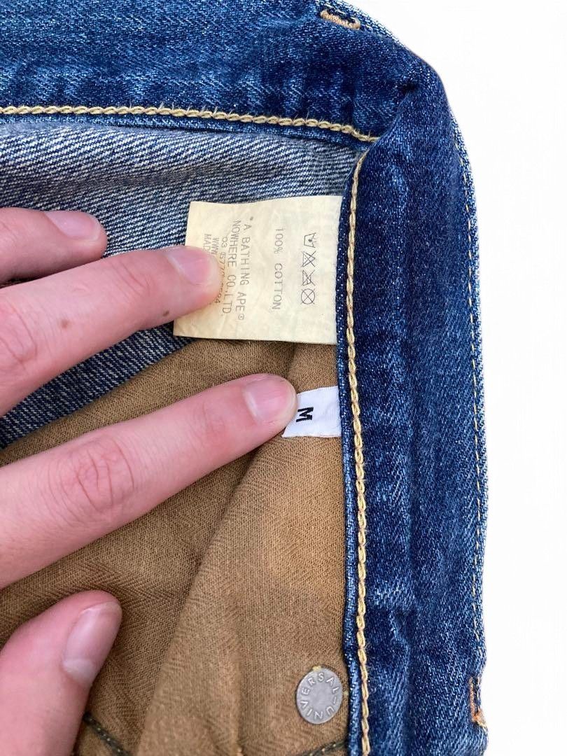 Bape A Bathing Ape (BAPE) - M Jeans Denim Embroidered Blue Size US 32 / EU 48 - 5 Thumbnail