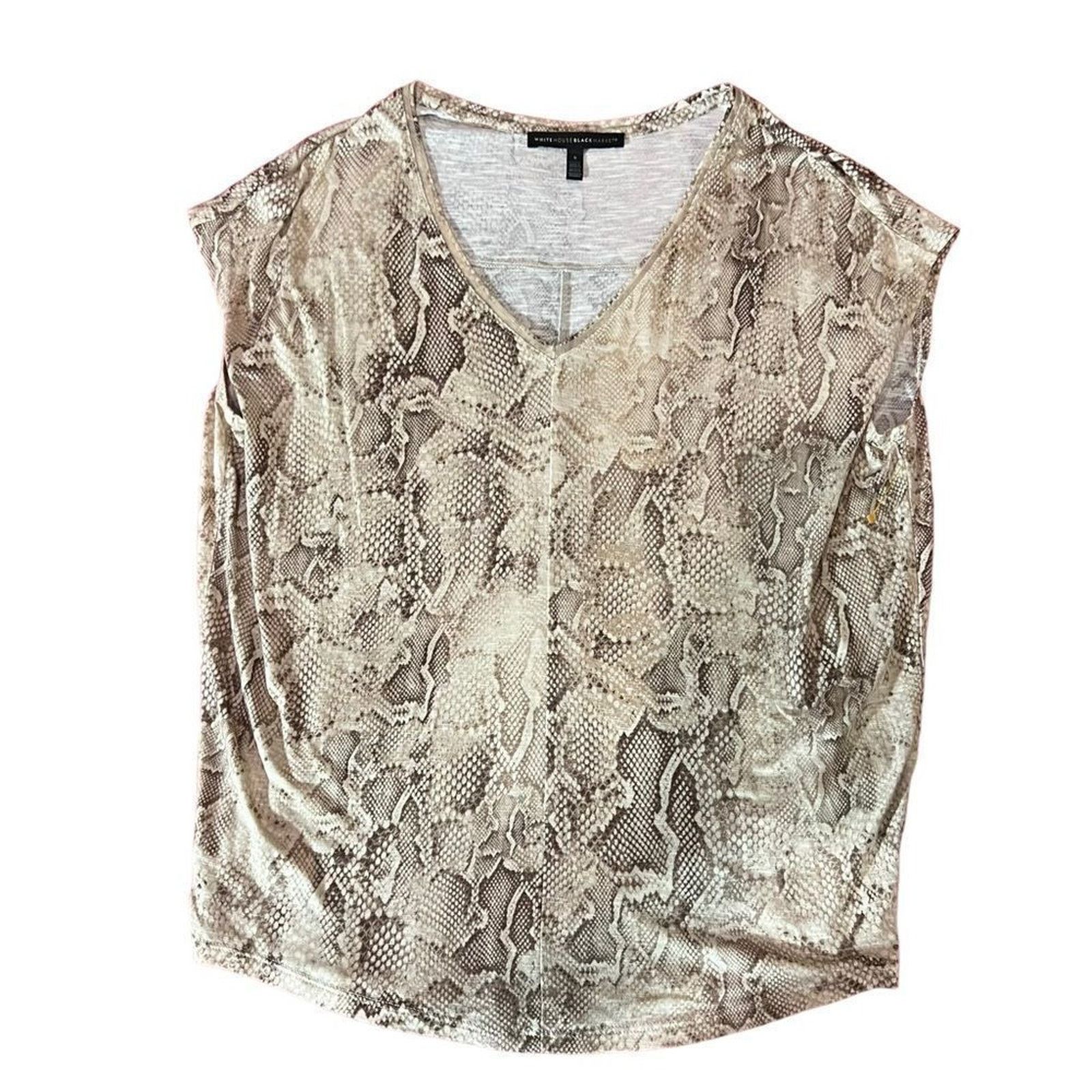 White House Black Market White House Black Market Blouse Womens Size Small V-Neck Top Size S / US 4 / IT 40 - 2 Thumbnail