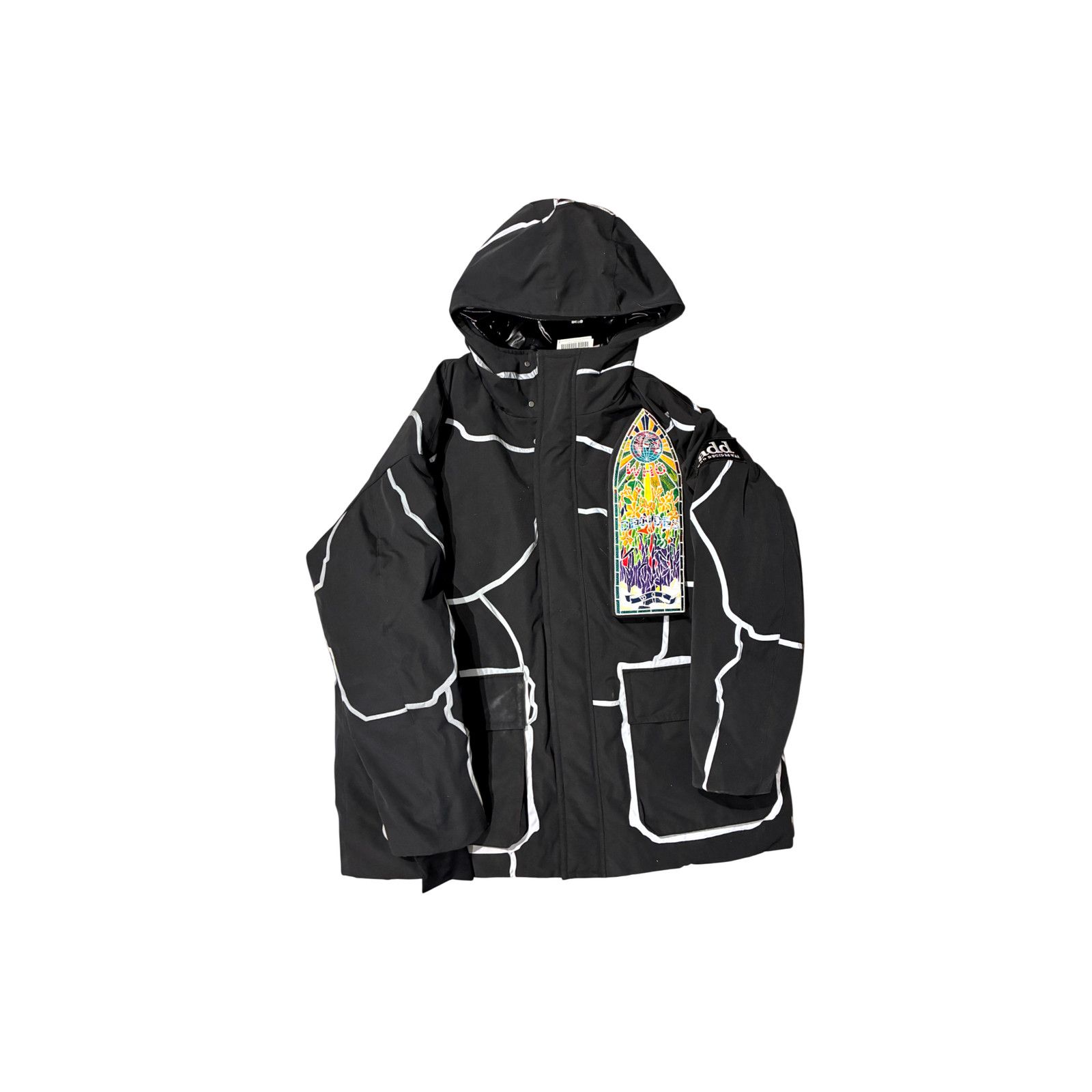 Who Decides War WDW Stained Glass Patch Down Black Jacket Size US XXL / EU 58 / 5 - 1 Thumbnail