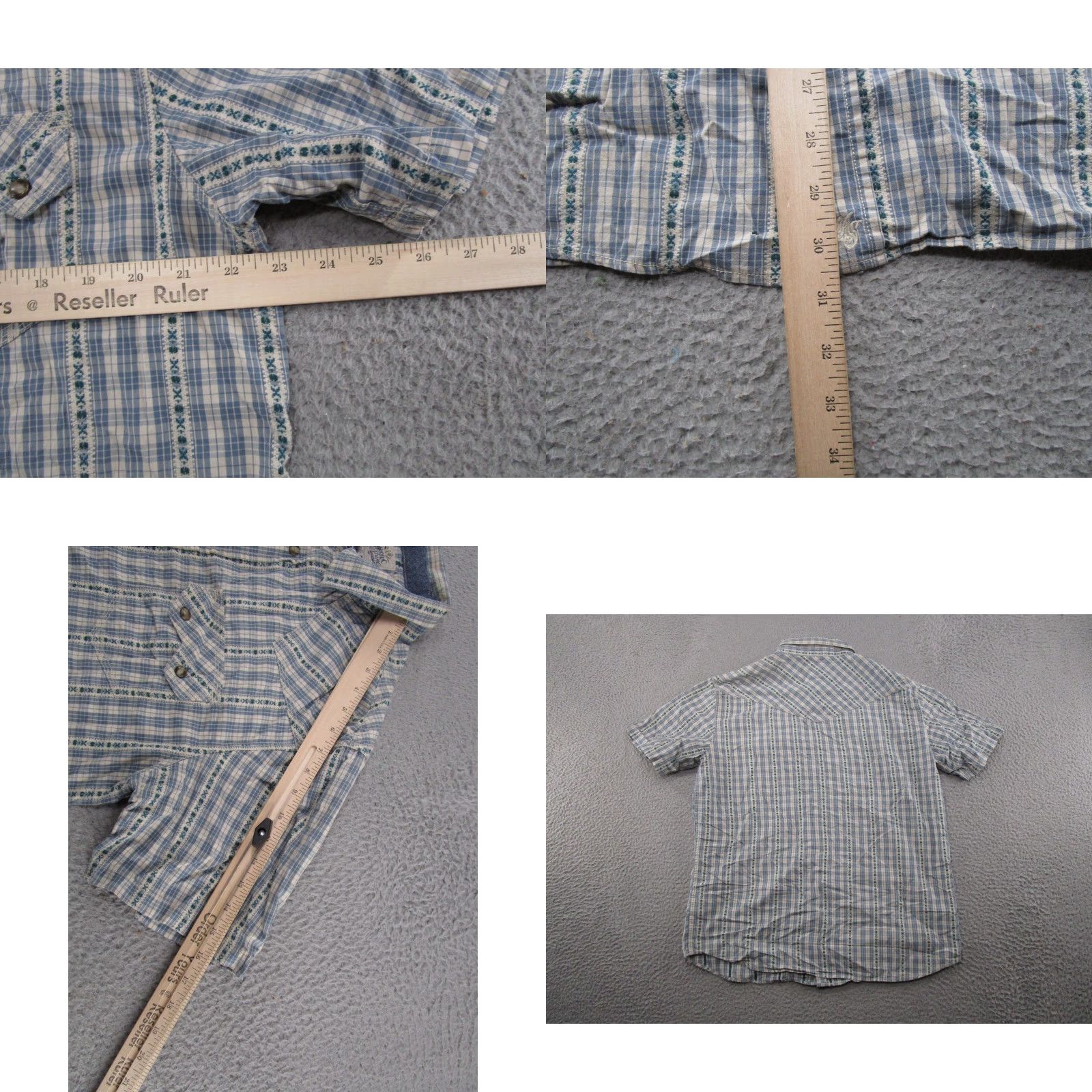 Vintage Moonshine Spirit Shirt Mens L Plaid Short Sleeve Button-Front Western Workwear Casual read Size US L / EU 52-54 / 3 - 8 Thumbnail