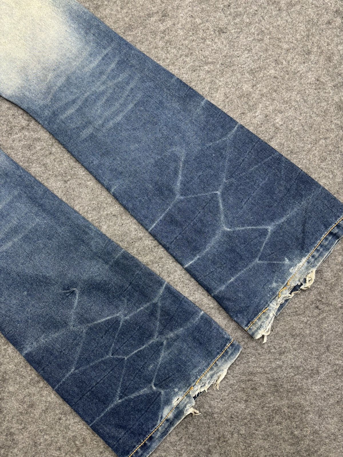 Seditionaries 💥Sick Super Flare Patchwork💥Icom Distressed Denim F596 Size US 34 / EU 50 - 21 Thumbnail