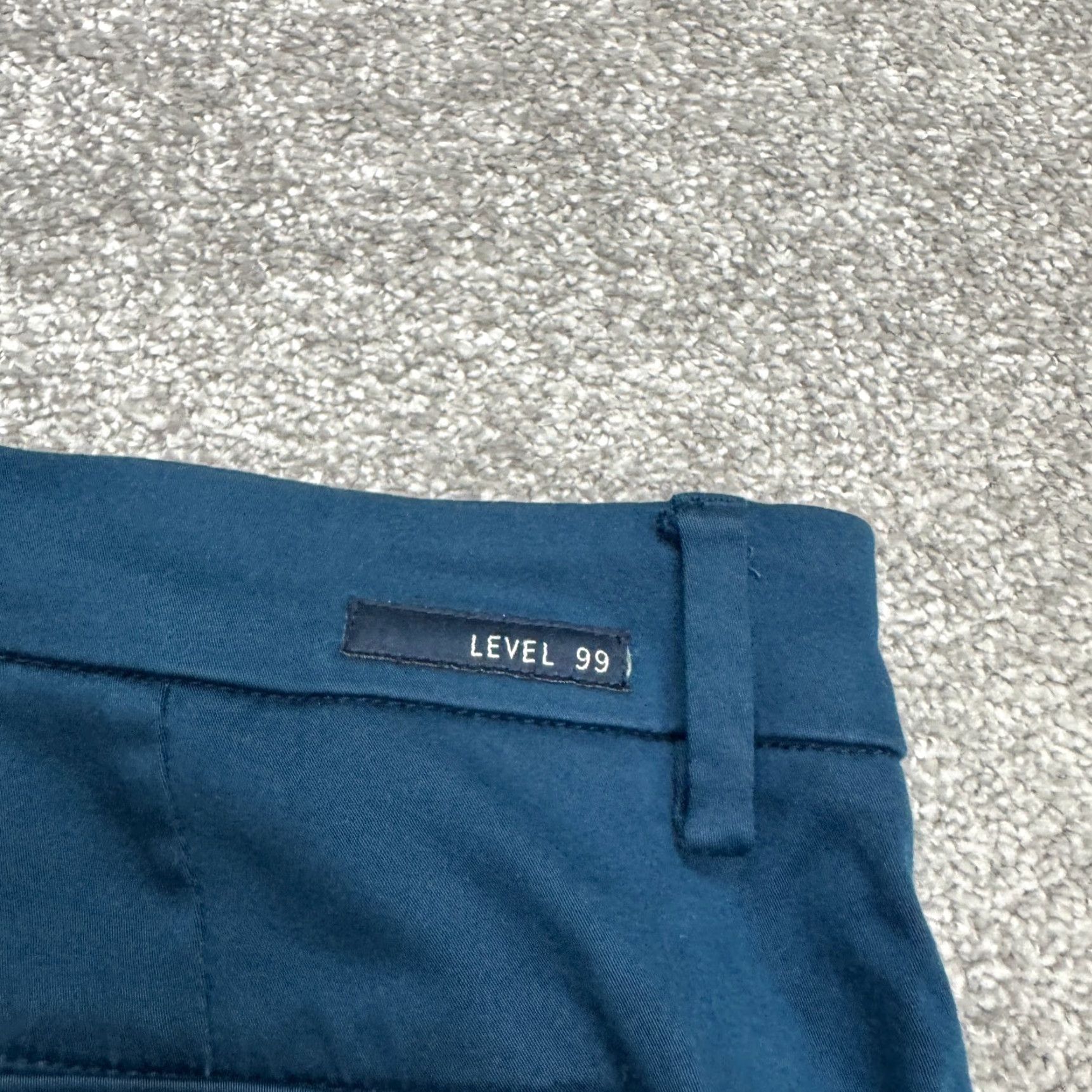 Vintage Level 99 Chino Pants Womens 30 Nocturnal Blue Straight Leg Stretch Casual Workwear Size 30" / US 8 / IT 44 - 4 Thumbnail