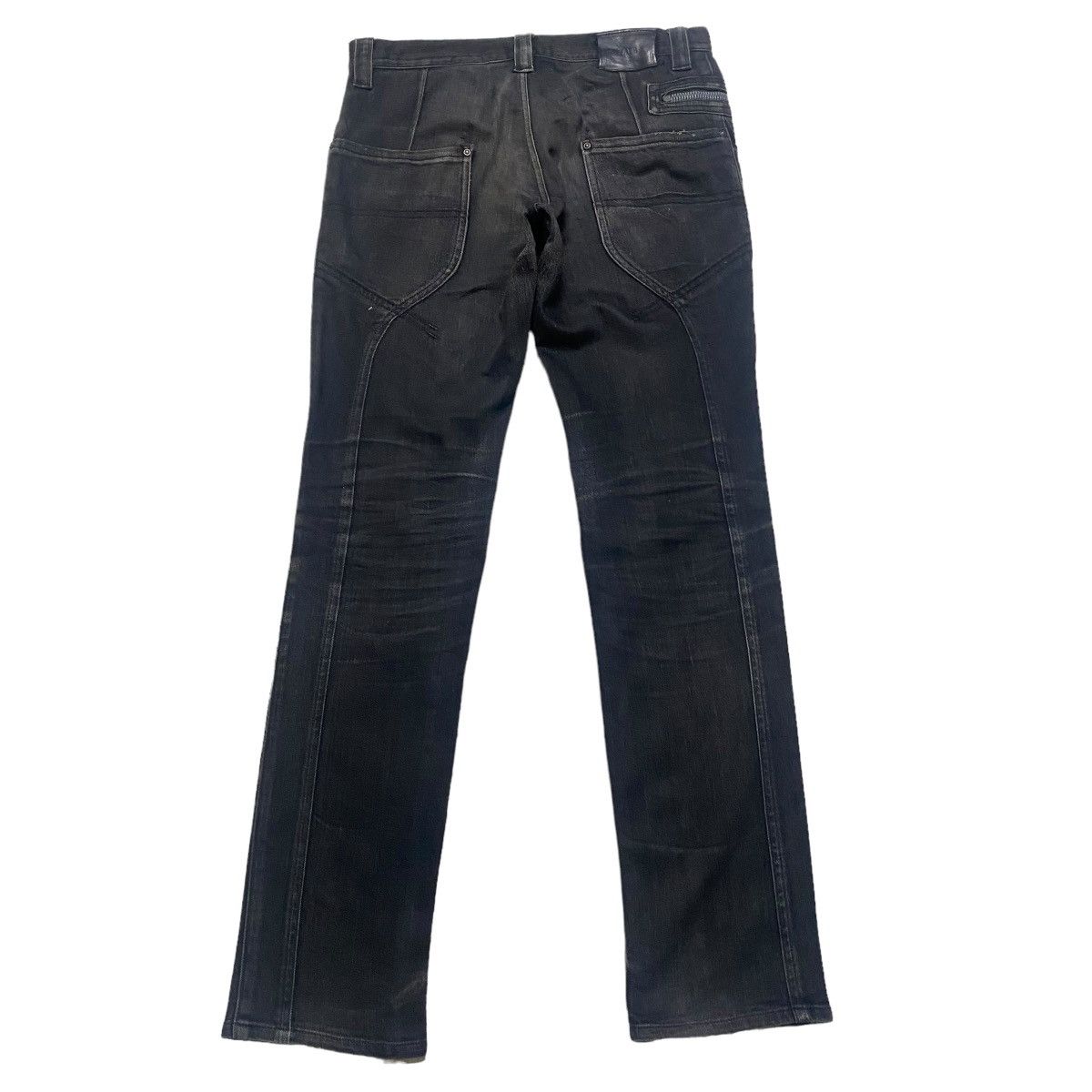 Japanese Brand HALB Black Assymetrical Denim Jeans Size US 30 / EU 46 - 10 Thumbnail