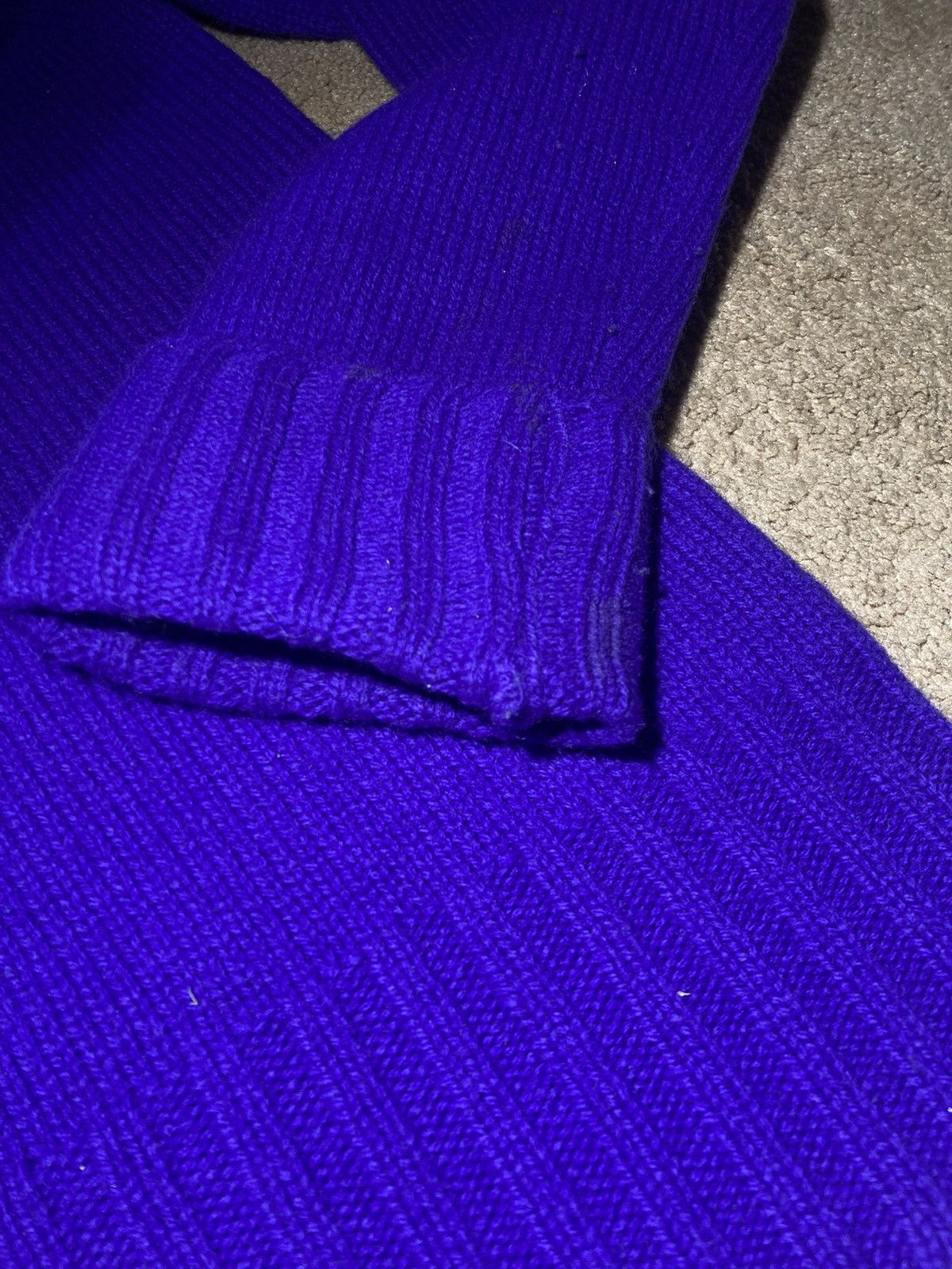 Walter Van Beirendonck AW98 W&LT Royal Purple Lambswool Knit Sweater Beirendonck 90 Size US M / EU 48-50 / 2 - 5 Thumbnail