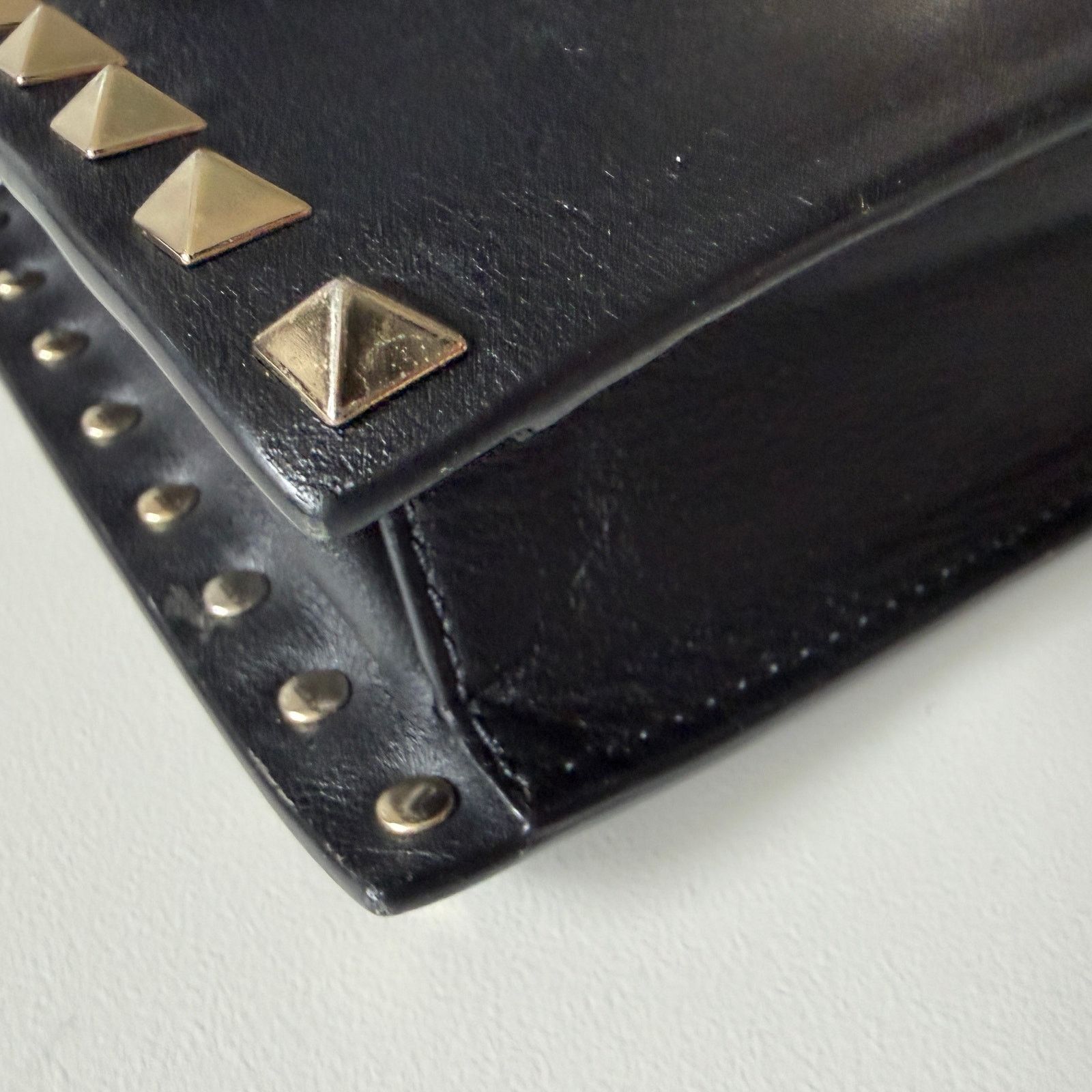 Valentino Valentino Rockstud Flap Convertible Black Leather Bag + COA Size ONE SIZE - 11 Thumbnail