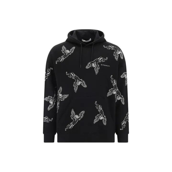 Givenchy Givenchy Givenchy Black Long Sleeve Hoodie with Print -250 Size US S / EU 44-46 / 1 - 1 Thumbnail