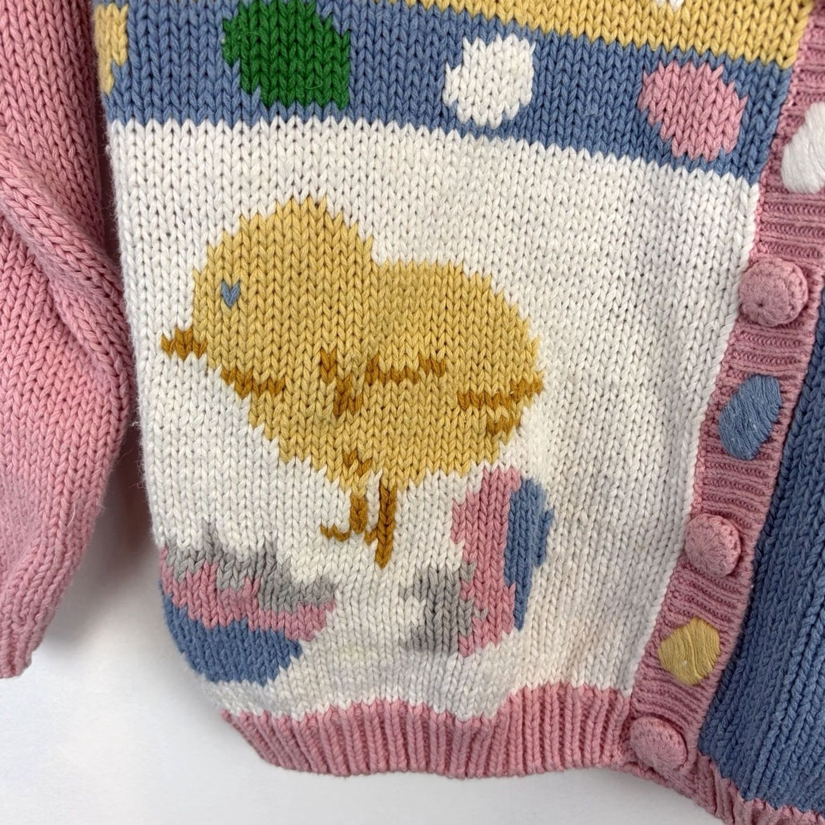 Pinko VINTAGE Alexandra Bartlett Easter Sweater Womens Large Cardigan Pink Bunny Eggs Read Size L / US 10 / IT 46 - 7 Thumbnail