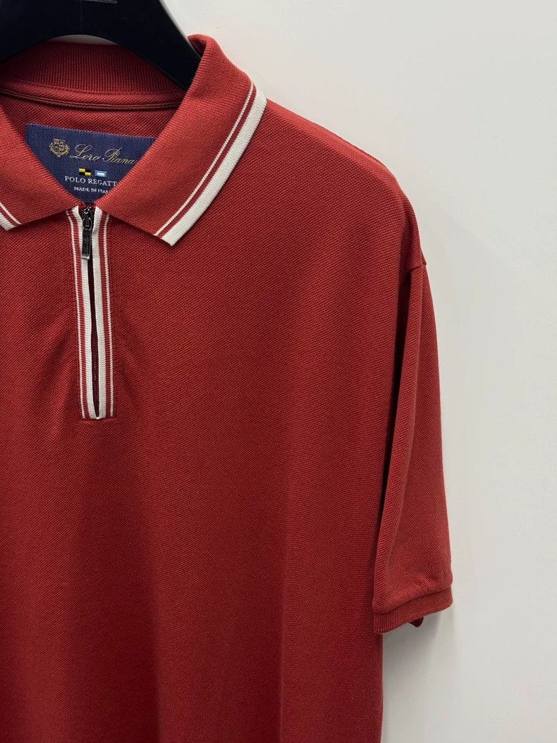 Loro Piana LORO PIANA Polo collar classic T-shirt Size US XL / EU 56 / 4 - 3 Thumbnail