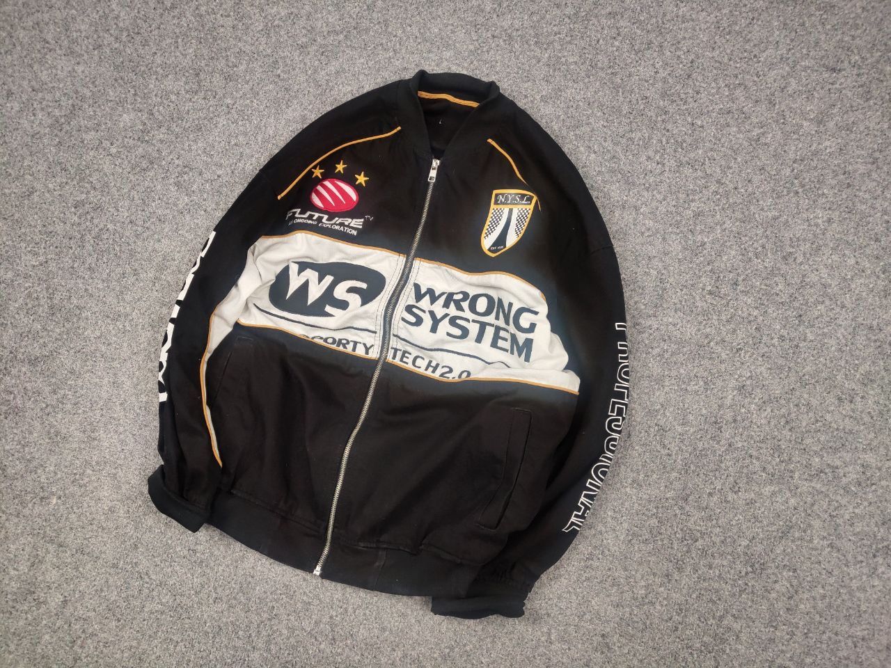 Vintage Vintage Wrong system Fast Race Logo Bomber jacket Racing Y2K Size US M / EU 48-50 / 2 - 4 Thumbnail