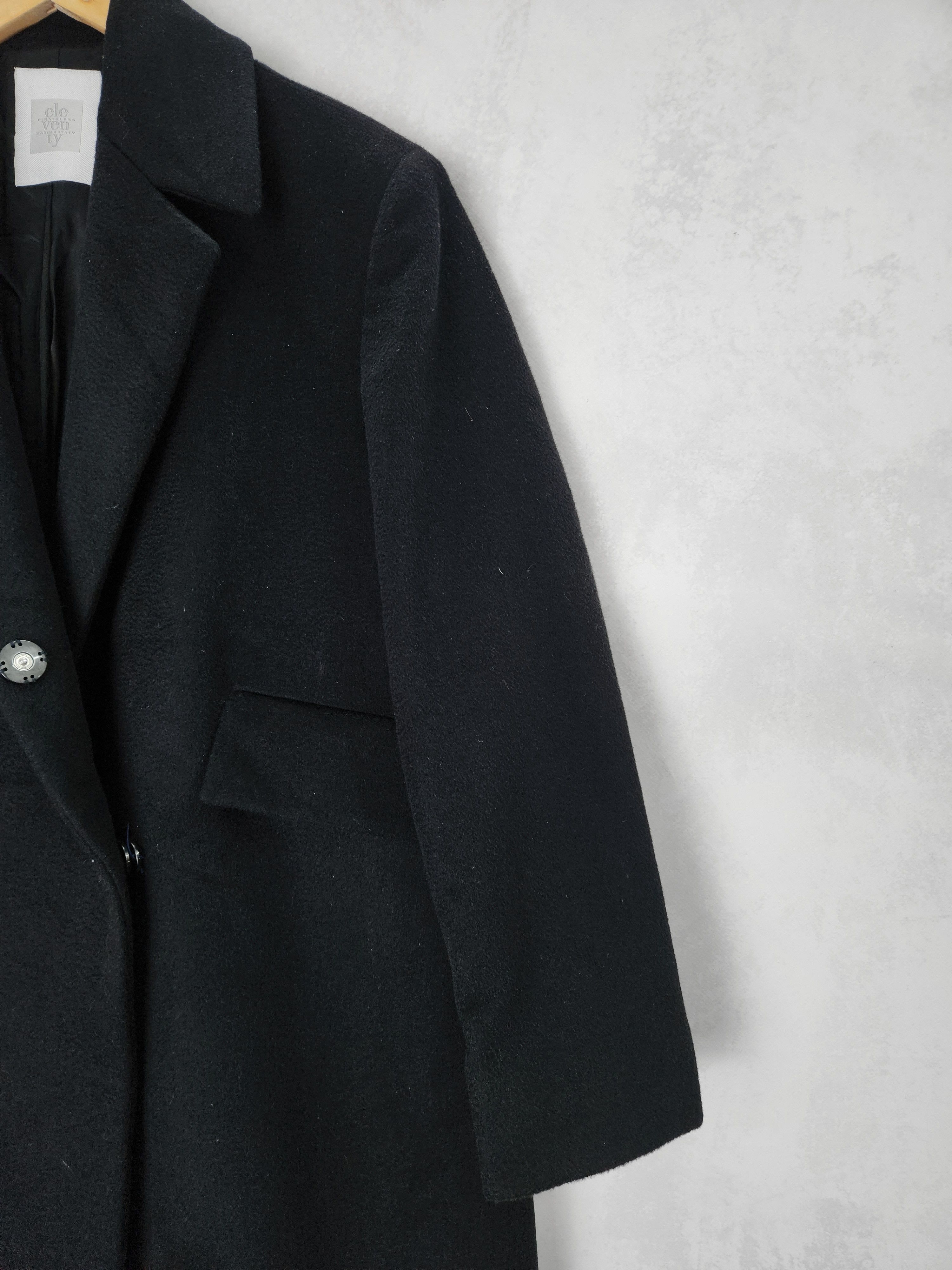 Eleventy Womens Eleventy black wool coat button up size M Size M / US 6-8 / IT 42-44 - 3 Thumbnail